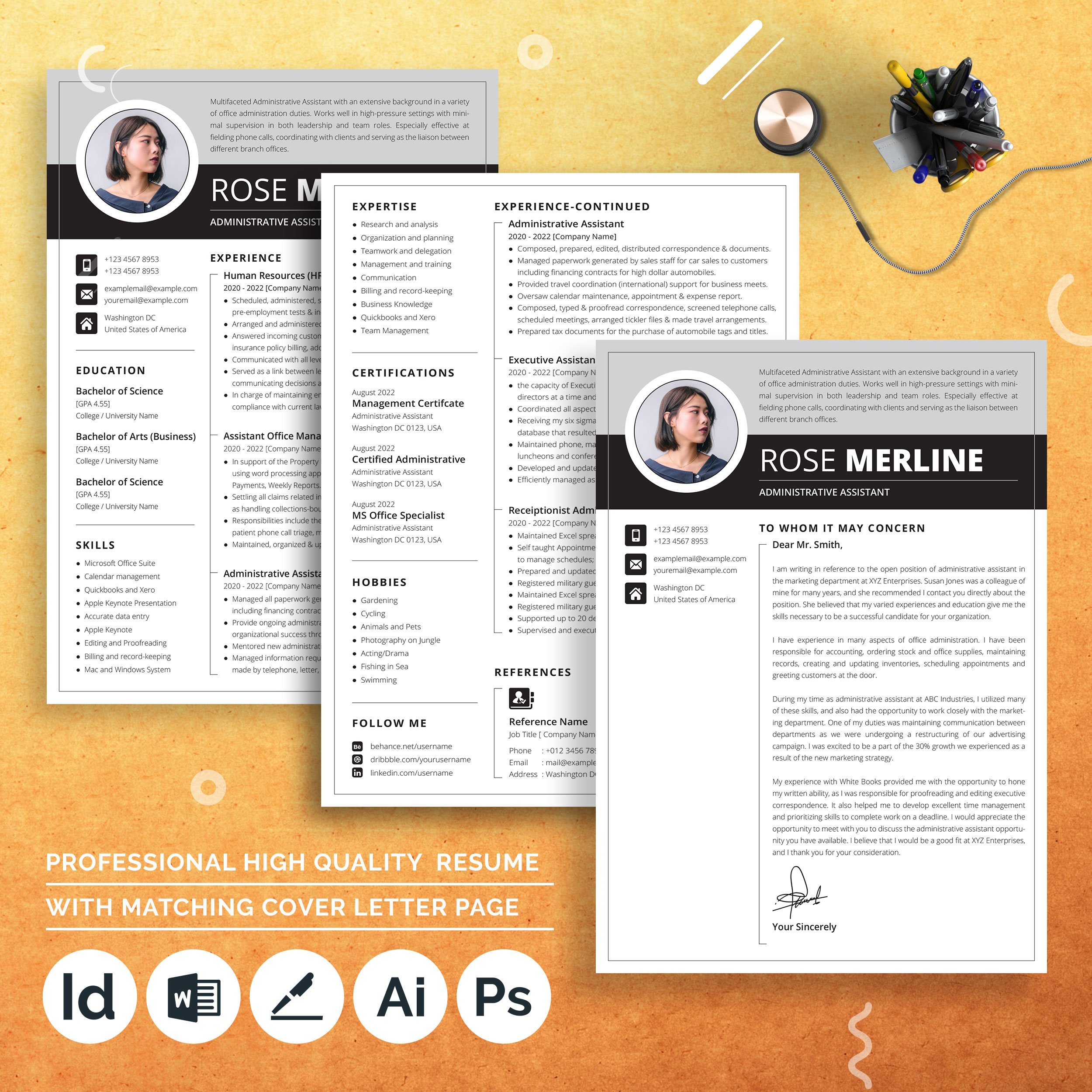 Administrative Resume Template - Design Cuts