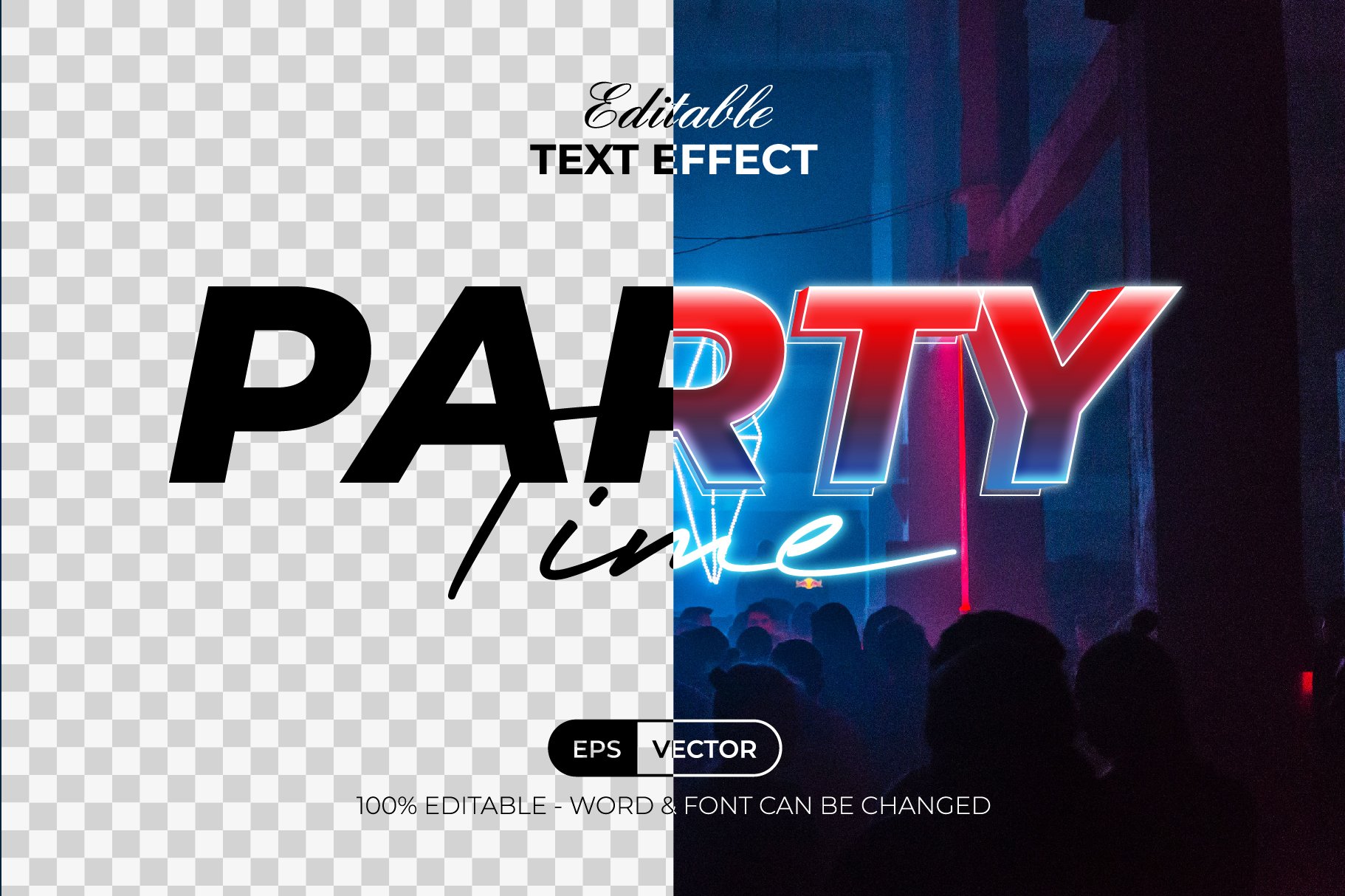 Text Effect Neon Light Styles For Illustrator - Design Cuts