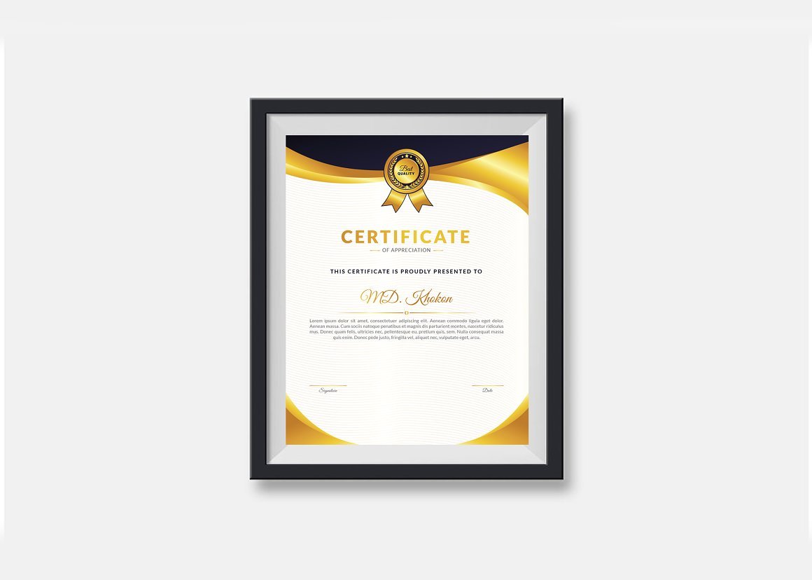 Creative Certificate Appreciation - Design Cuts