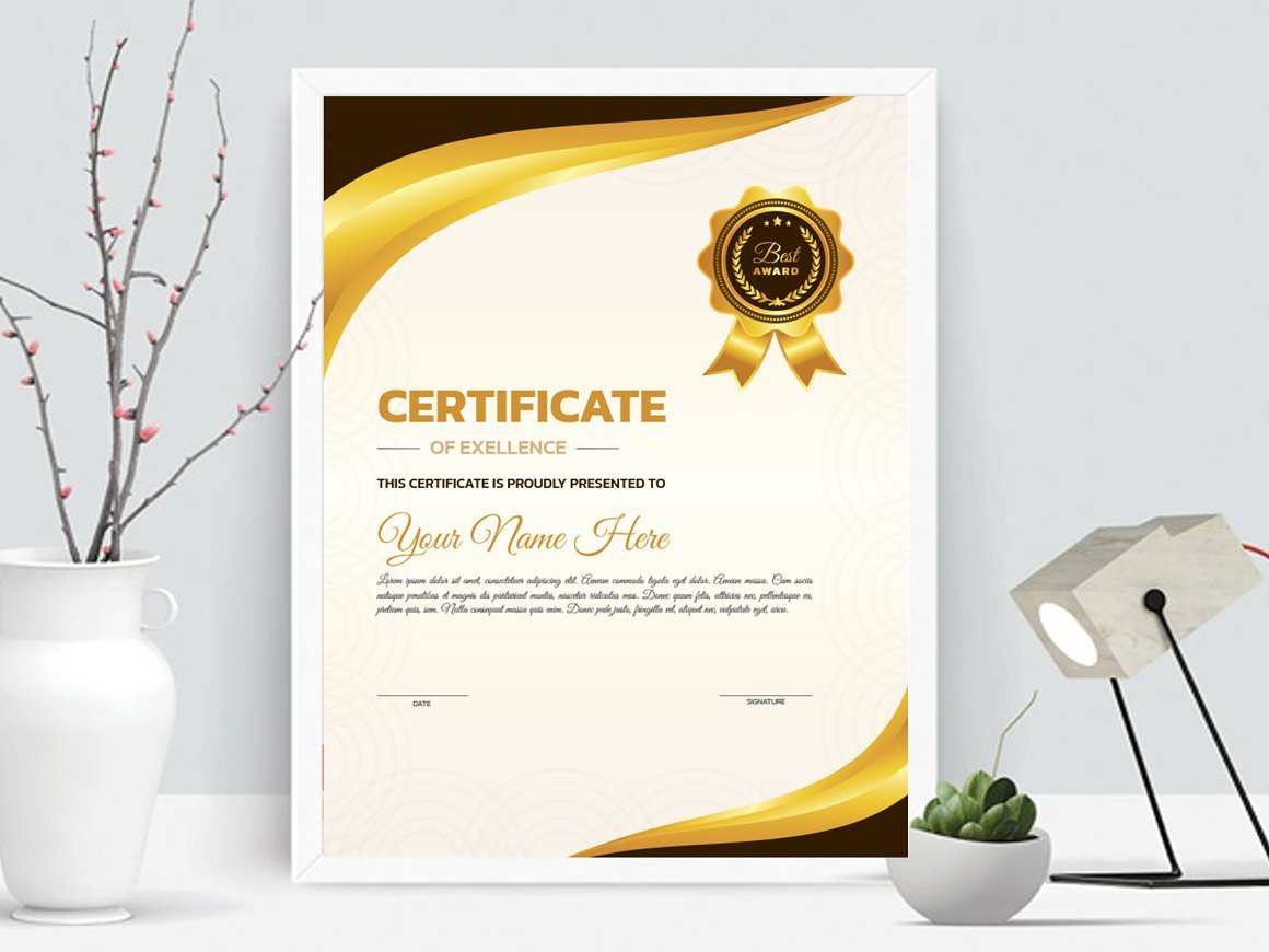 Modern Certificate Template 2 - Design Cuts