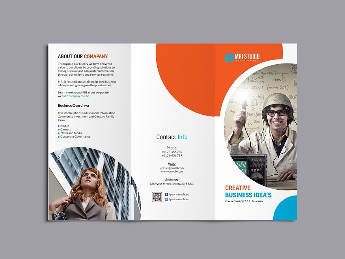 Corporate Tri Fold Brochure Template - Design Cuts