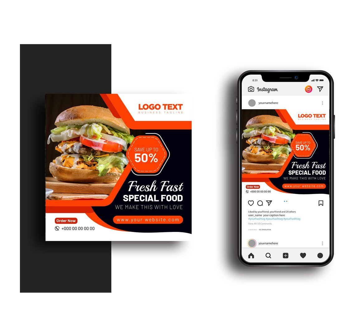 Fast Food Social Media Post - Design Cuts