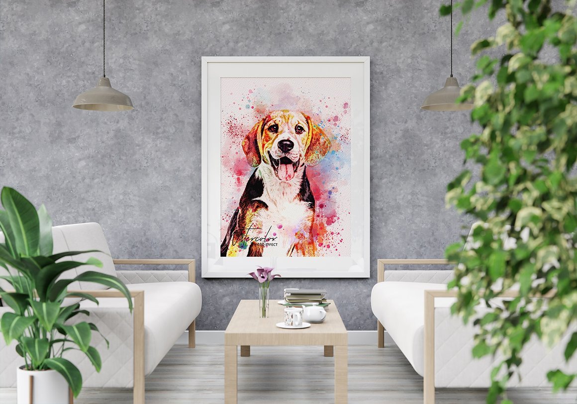 Watercolor Puppy Painting - Design Cuts