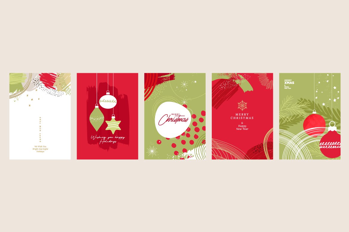 75 Christmas And New Year Greeting Cards - Design Cuts