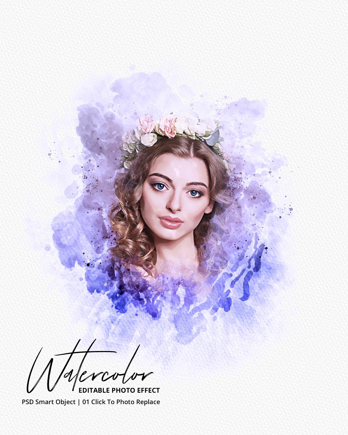 Editable Watercolor Photo Effect - Design Cuts