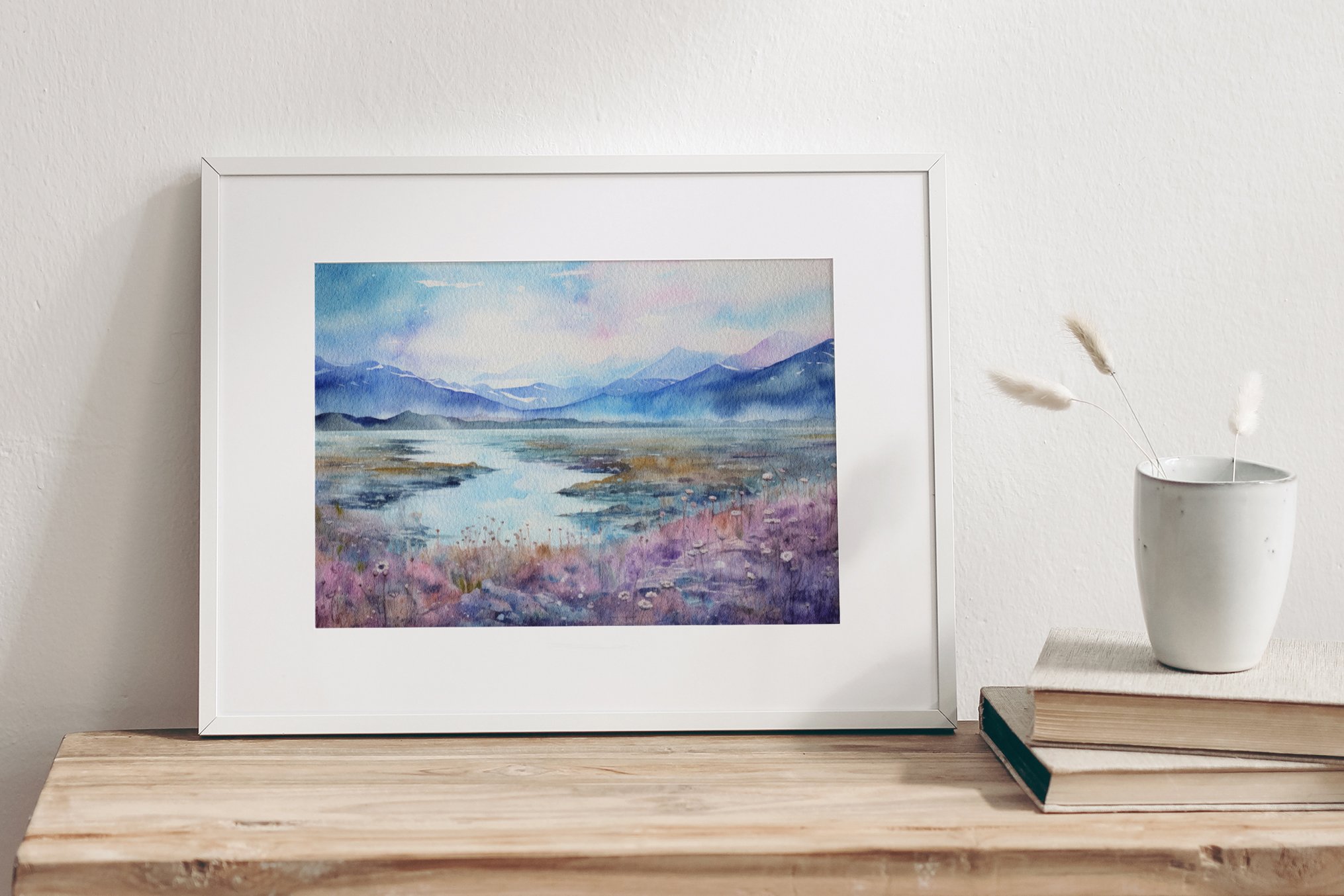 TUNDRA Watercolour Landscape Backgrounds - Design Cuts