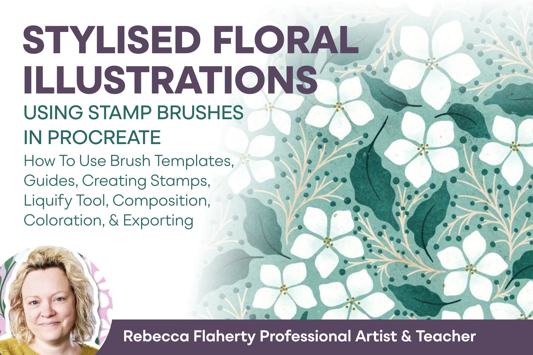 Flower Procreate Stamp Brush - Design Cuts