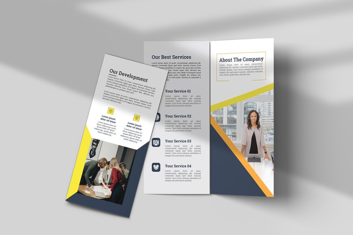 Business Trifold Brochure V-03 - Design Cuts