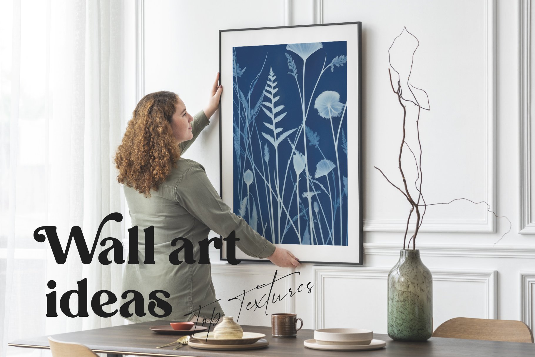 Botanical Cyanotype Prints Texture Pack - Design Cuts