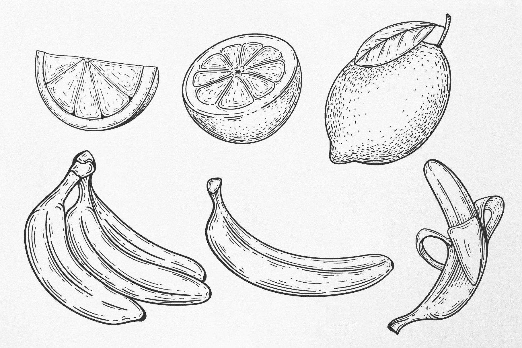 Fruits Drawing Clipart Set (PNG Transparent) | OnlyGFX.com