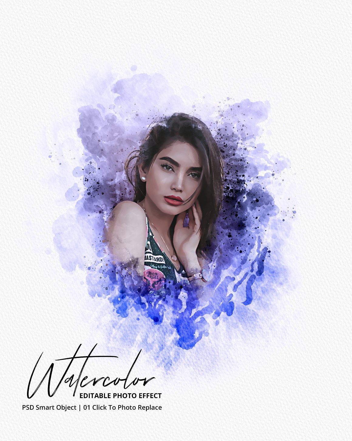 Editable Watercolor Photo Effect - Design Cuts