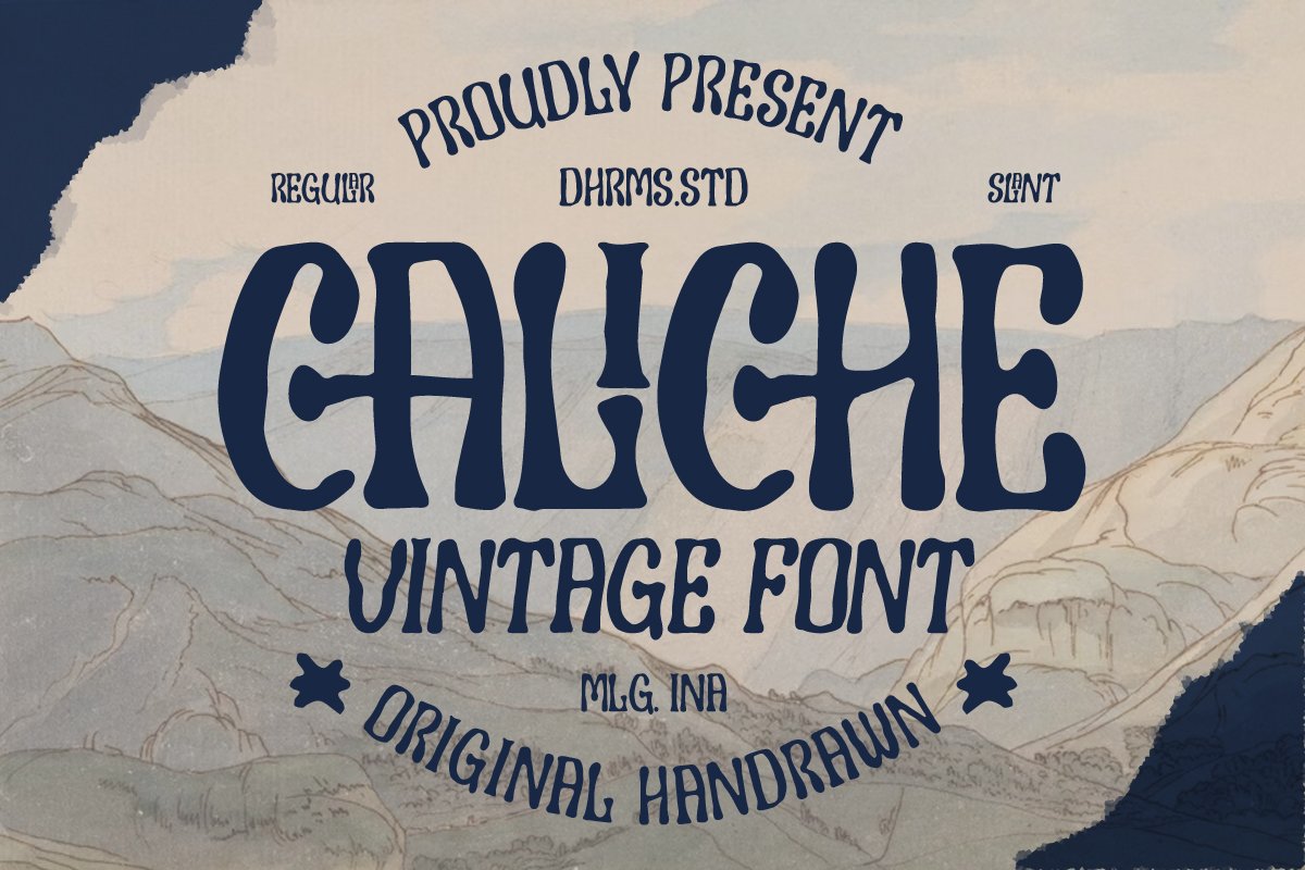 Caliche - Vintage Handdrawn Font - Design Cuts