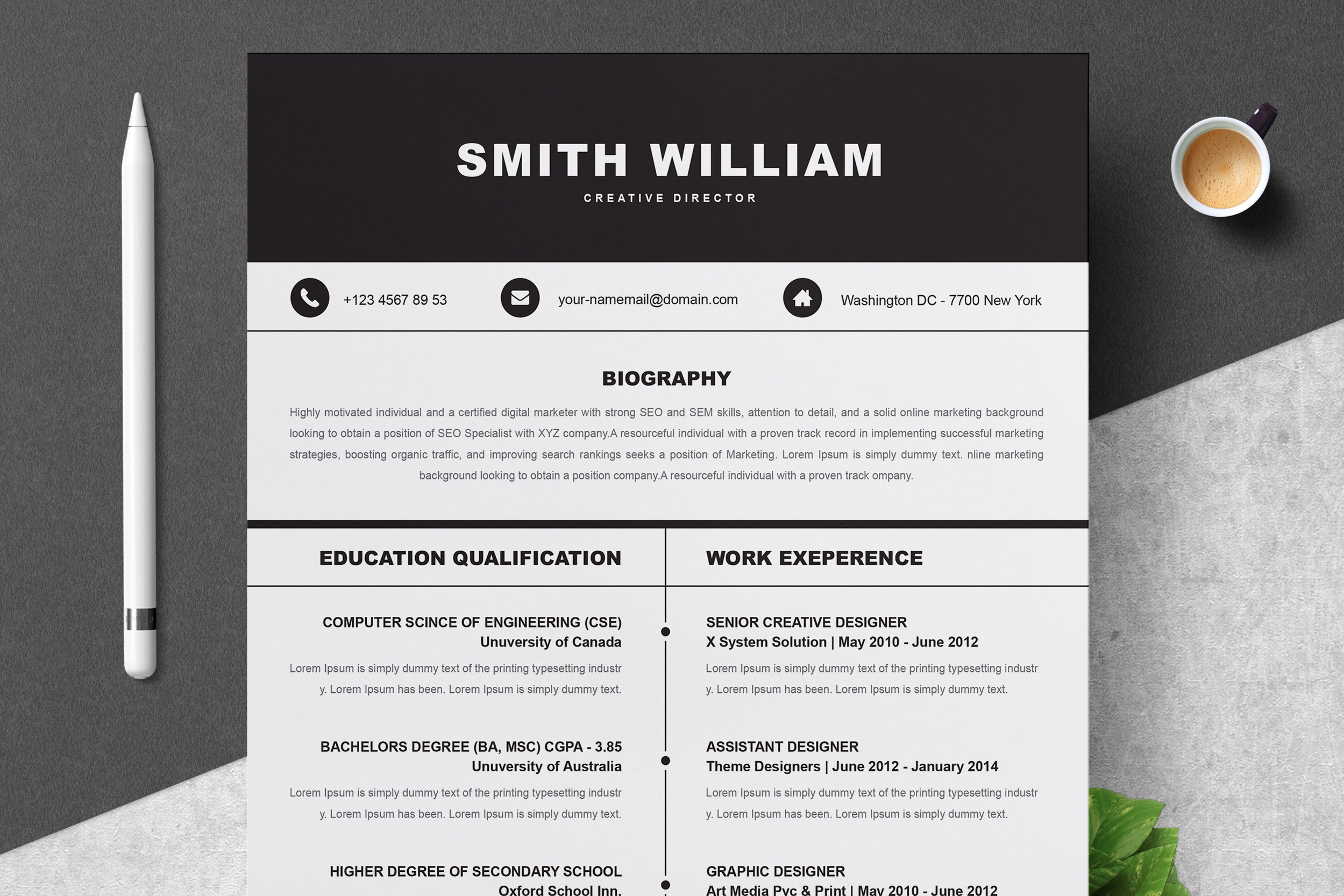 CV Template 2 - Design Cuts