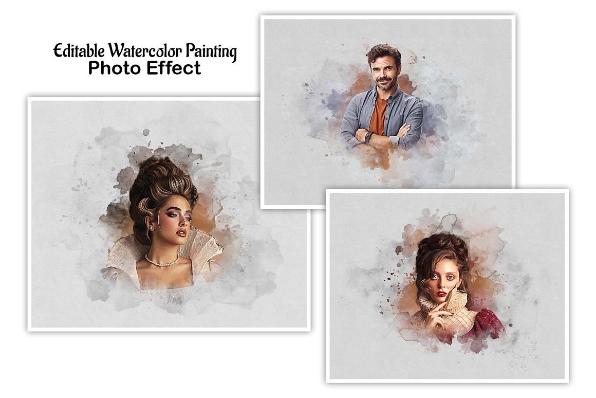 Editable Watercolor Painting Effect 2 - Design Cuts