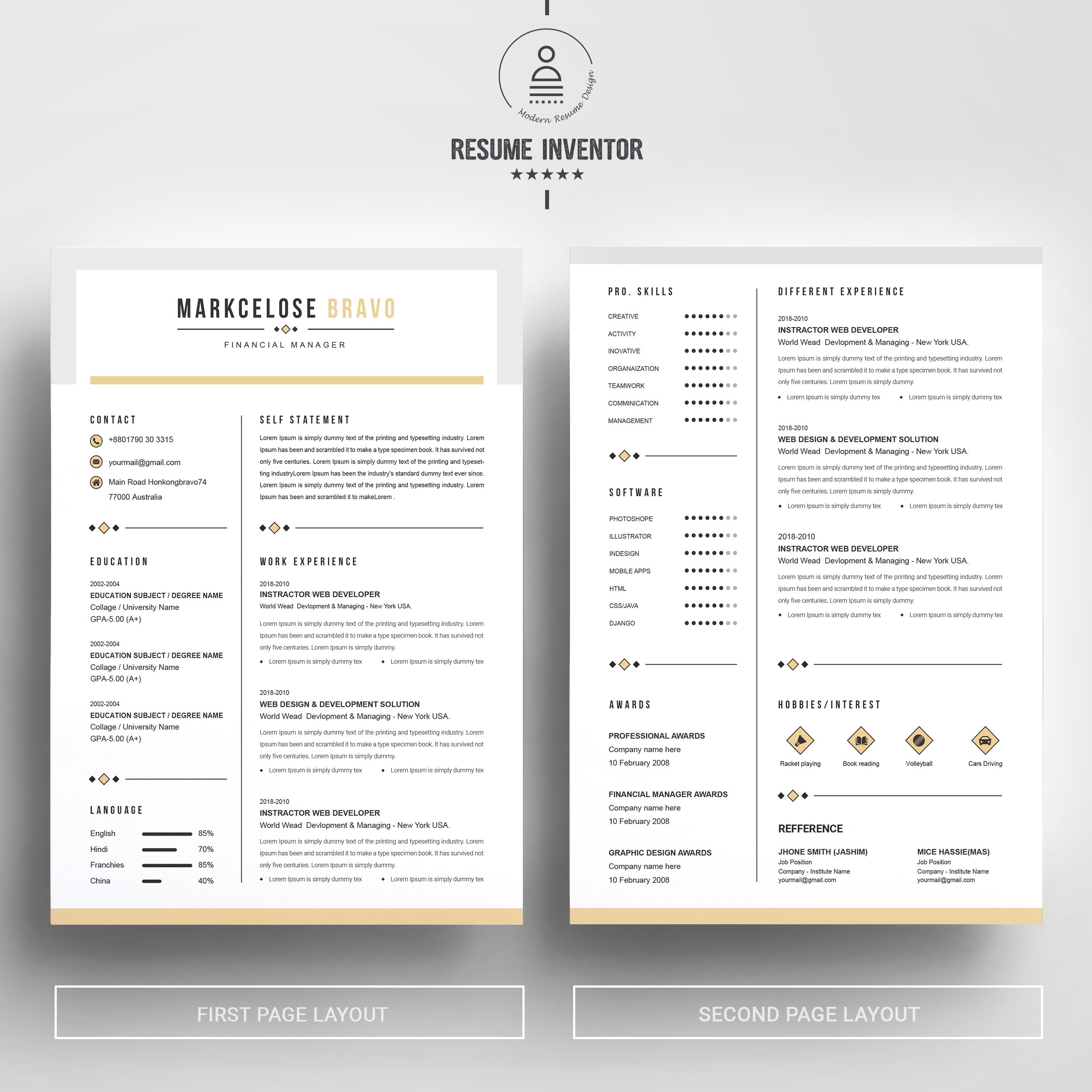 Curriculum Vitae Resume Cv Design Design Cuts 4203