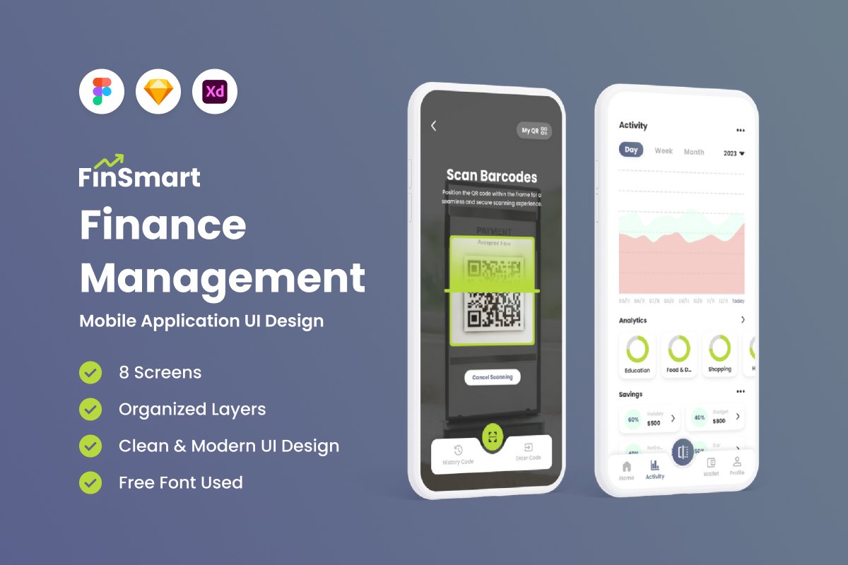 FinSmart - Finance Management Mobile App - Design Cuts