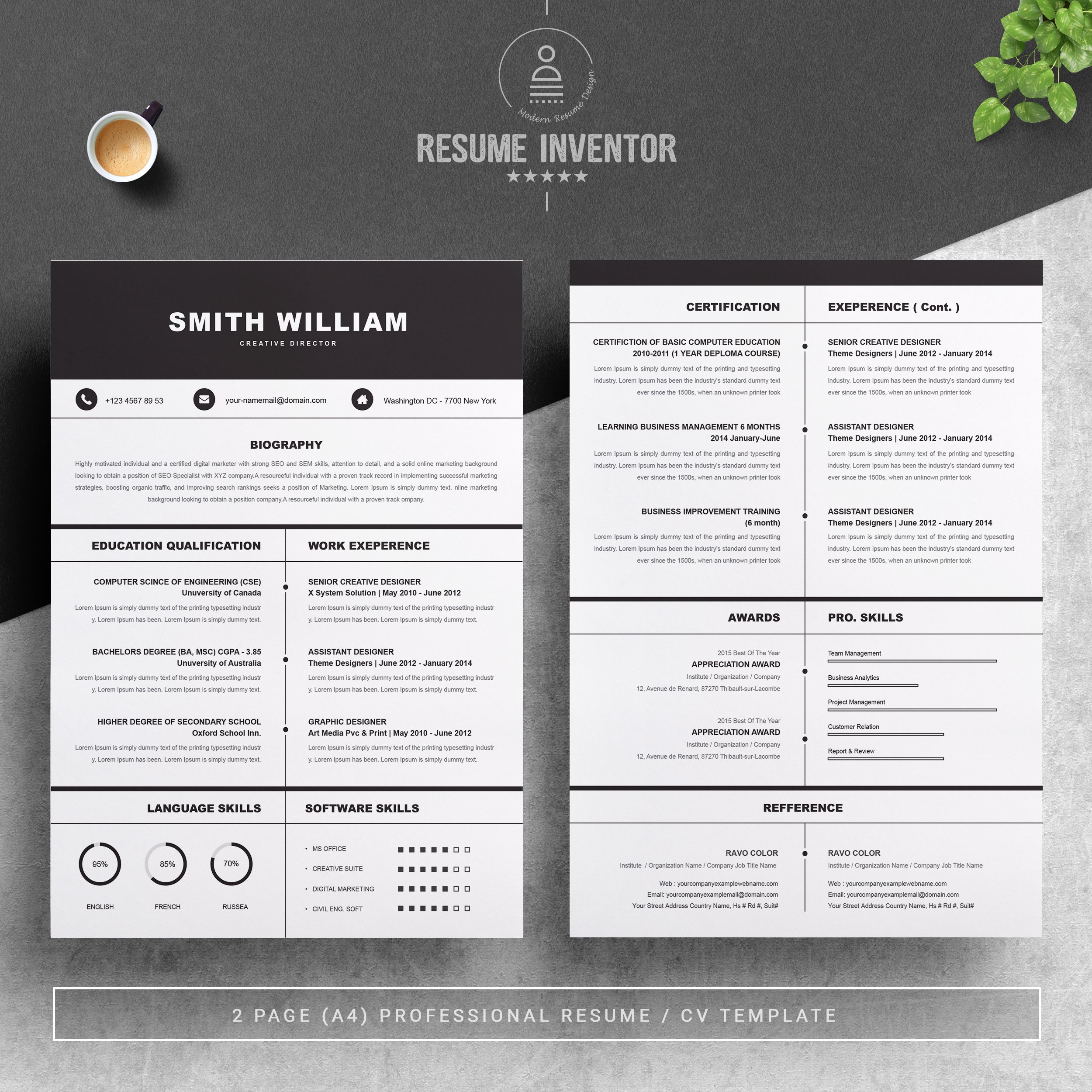 CV Template 2 - Design Cuts