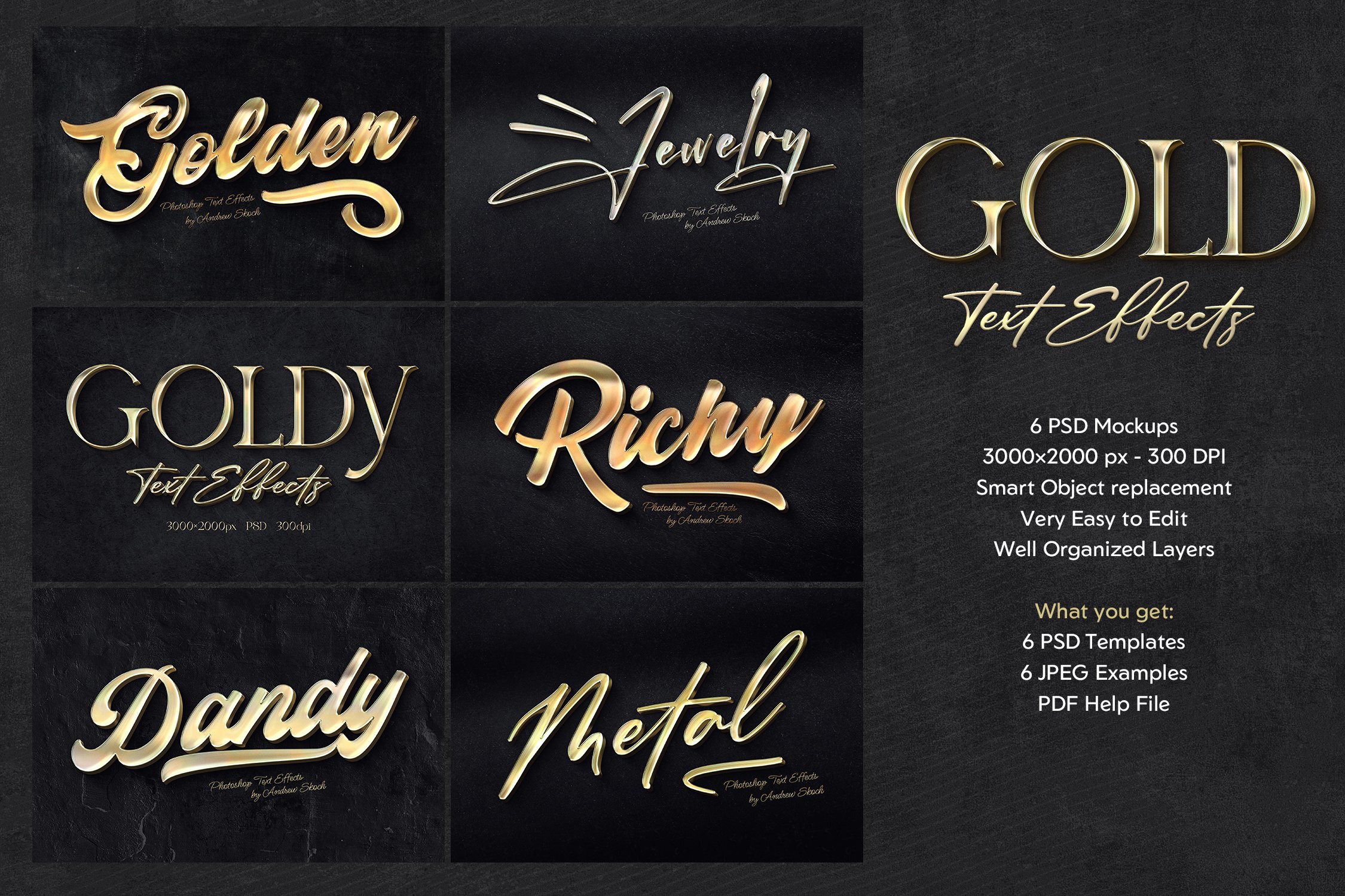 Gold Text Effects - Design Cuts