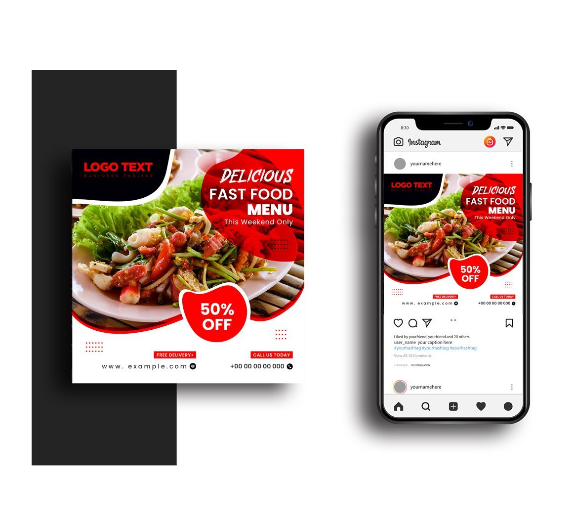 Fast Food Social Media Post - Design Cuts