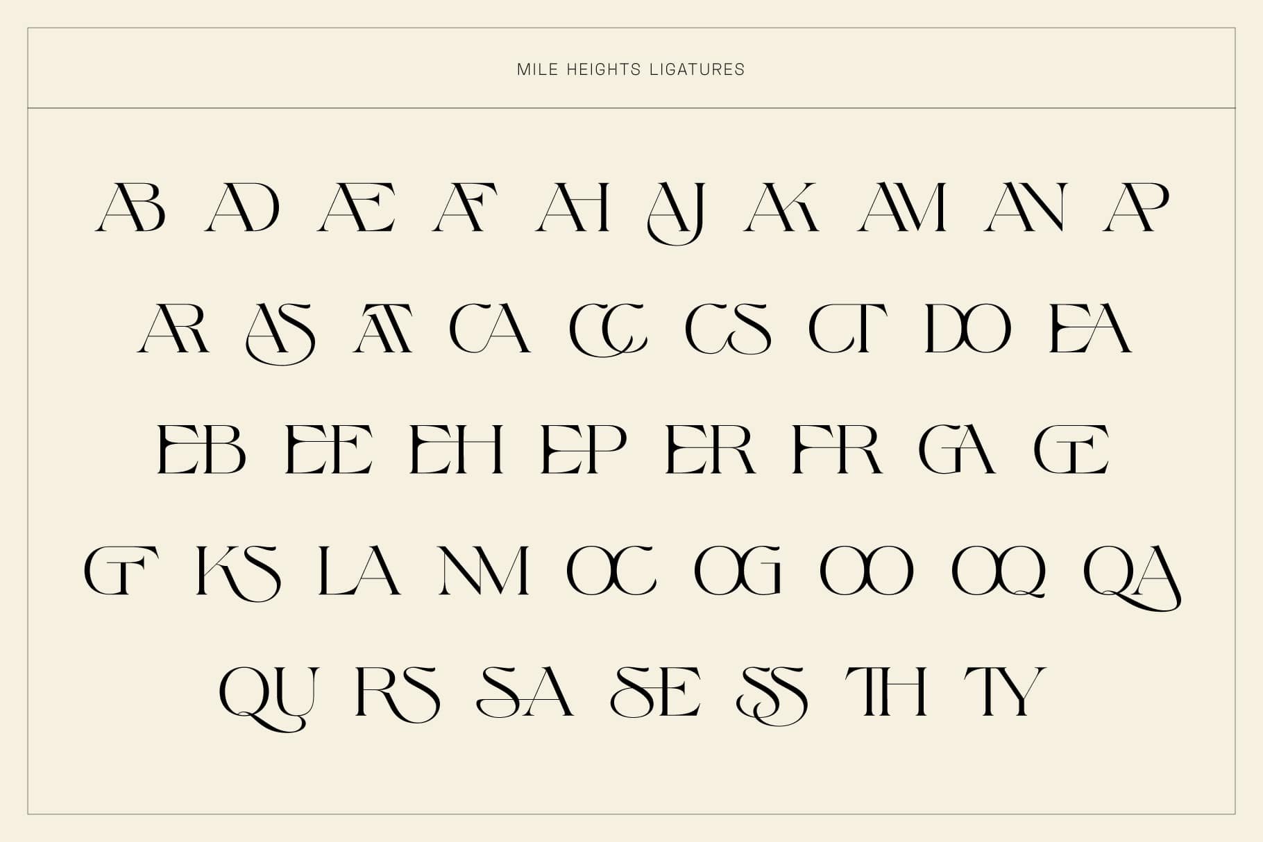 Mile Heights - Elegant Display Serif - Design Cuts