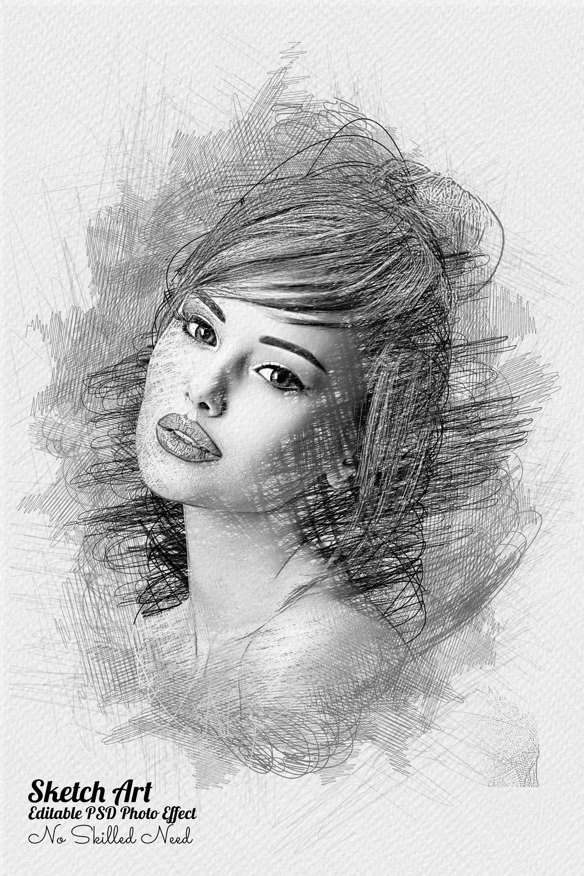 Photoshop Sketch Art Photo Effect - Design Cuts