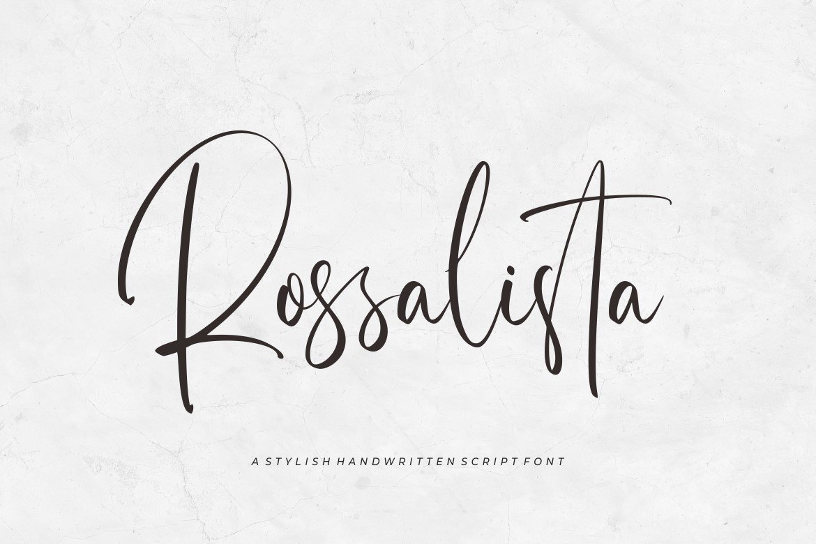Rossalista Script Font - Design Cuts