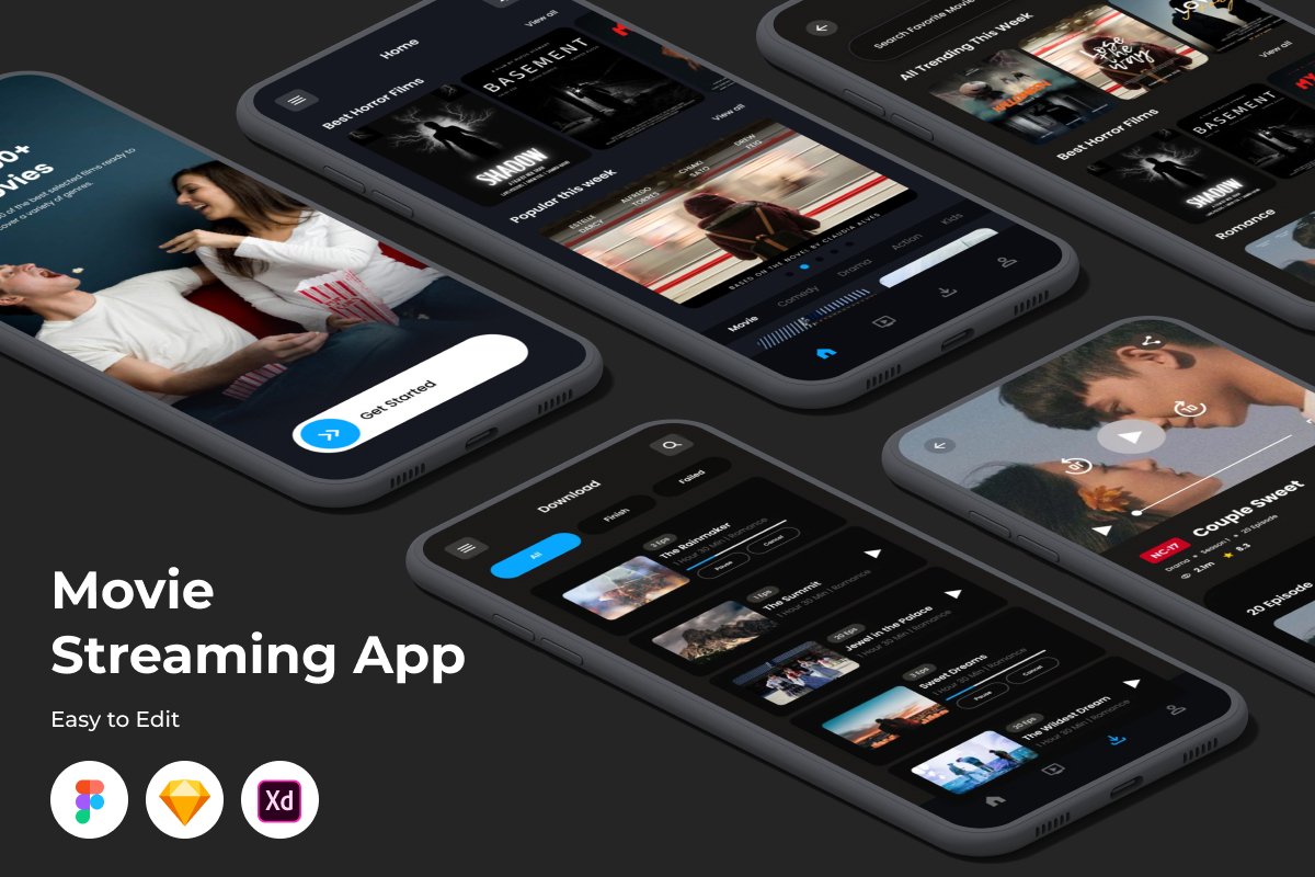 Streamify - Movie Streaming Mobile App - Design Cuts