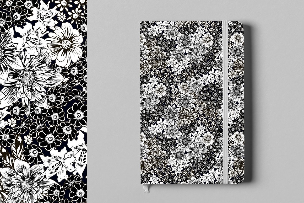 Black-white Flowers - Design Cuts