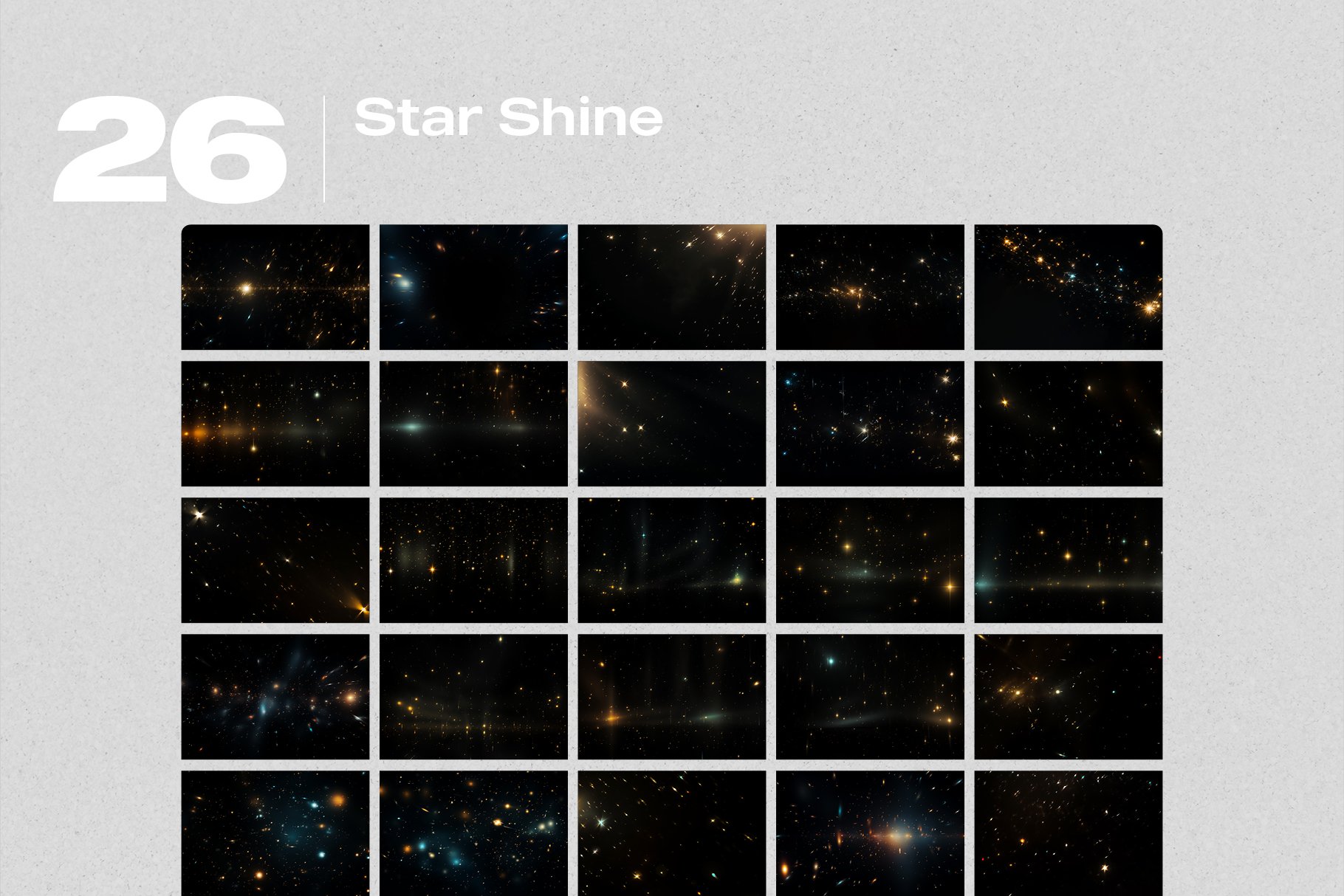 26 Star Shine Effect Photo Overlays - Design Cuts