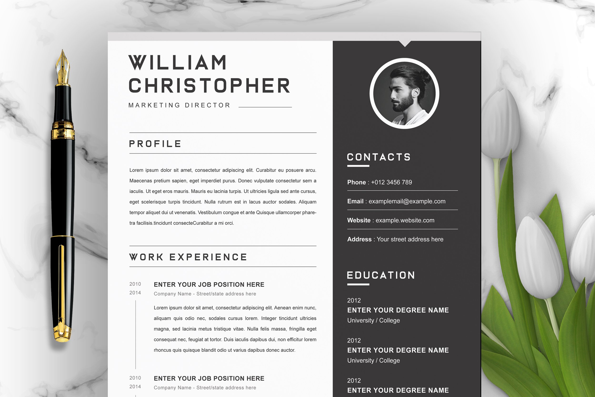 Modern Resume Template 13 - Design Cuts