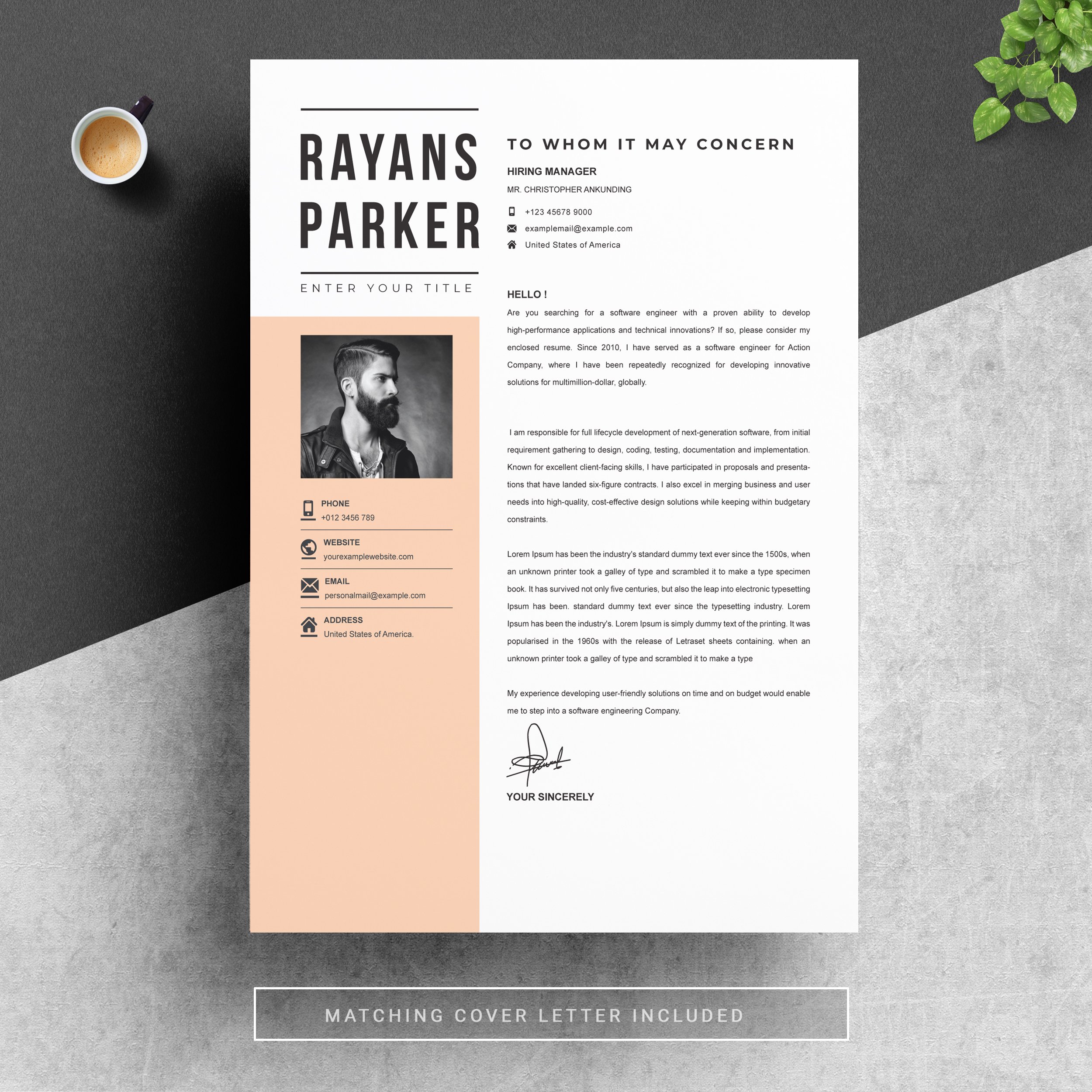 Pink Creative Resume Template New CV Format - Design Cuts