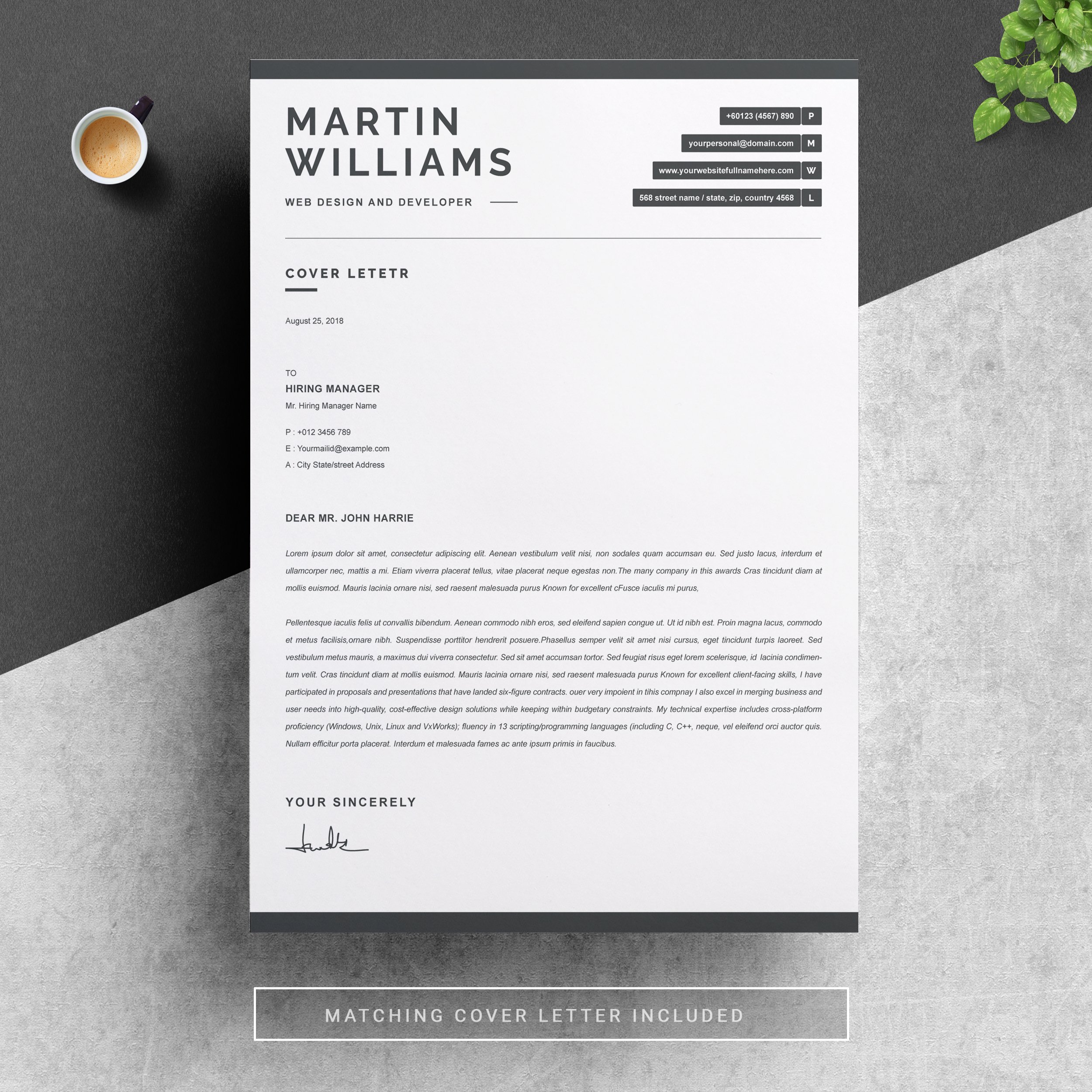 Curriculum Vitae Or Cv Template 2 - Design Cuts