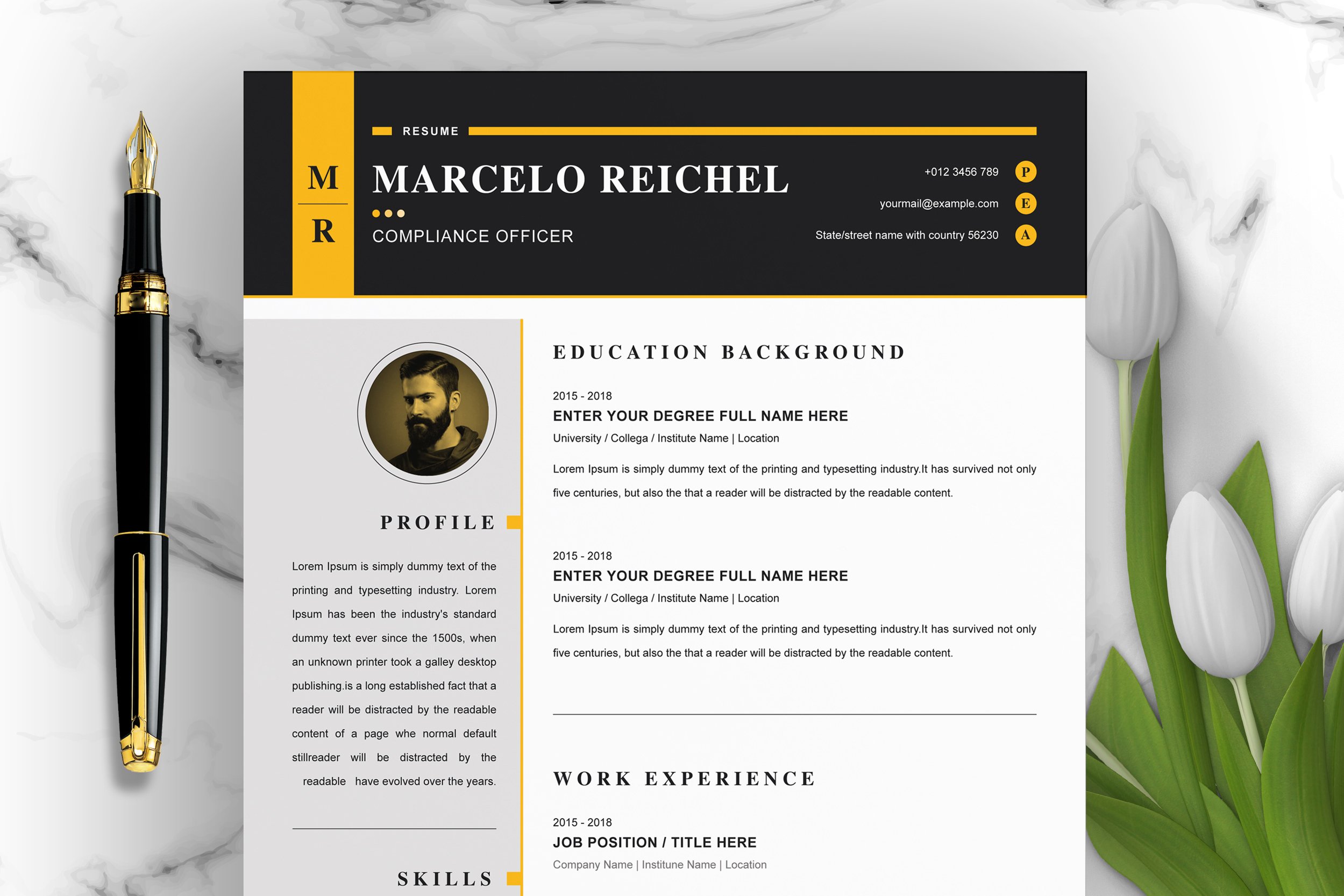 Creative Resume Template For Word 2 - Design Cuts