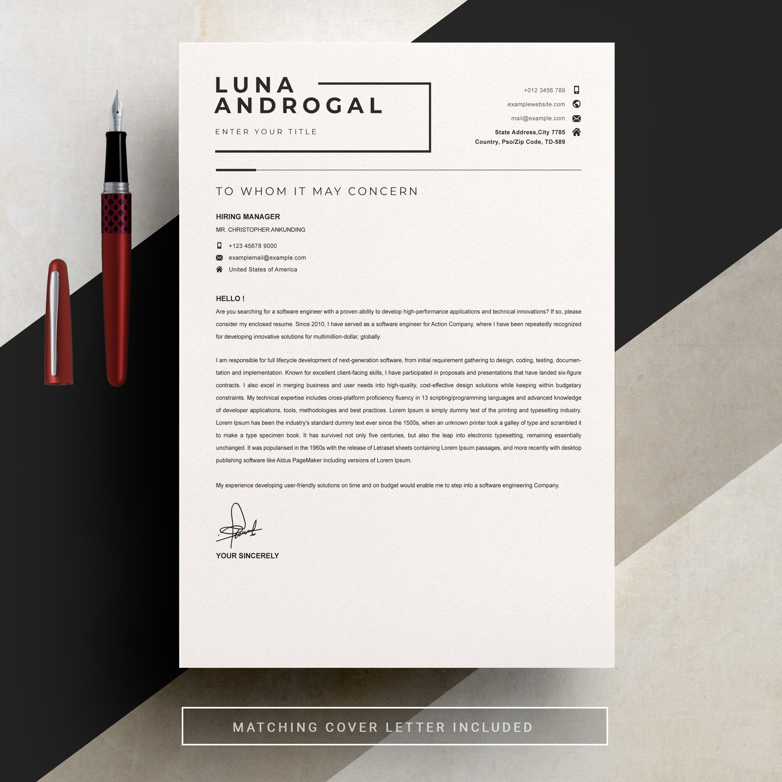 Minimalist Resume Template Word Design Cuts Minimalist Resume Template Word Design Cuts
