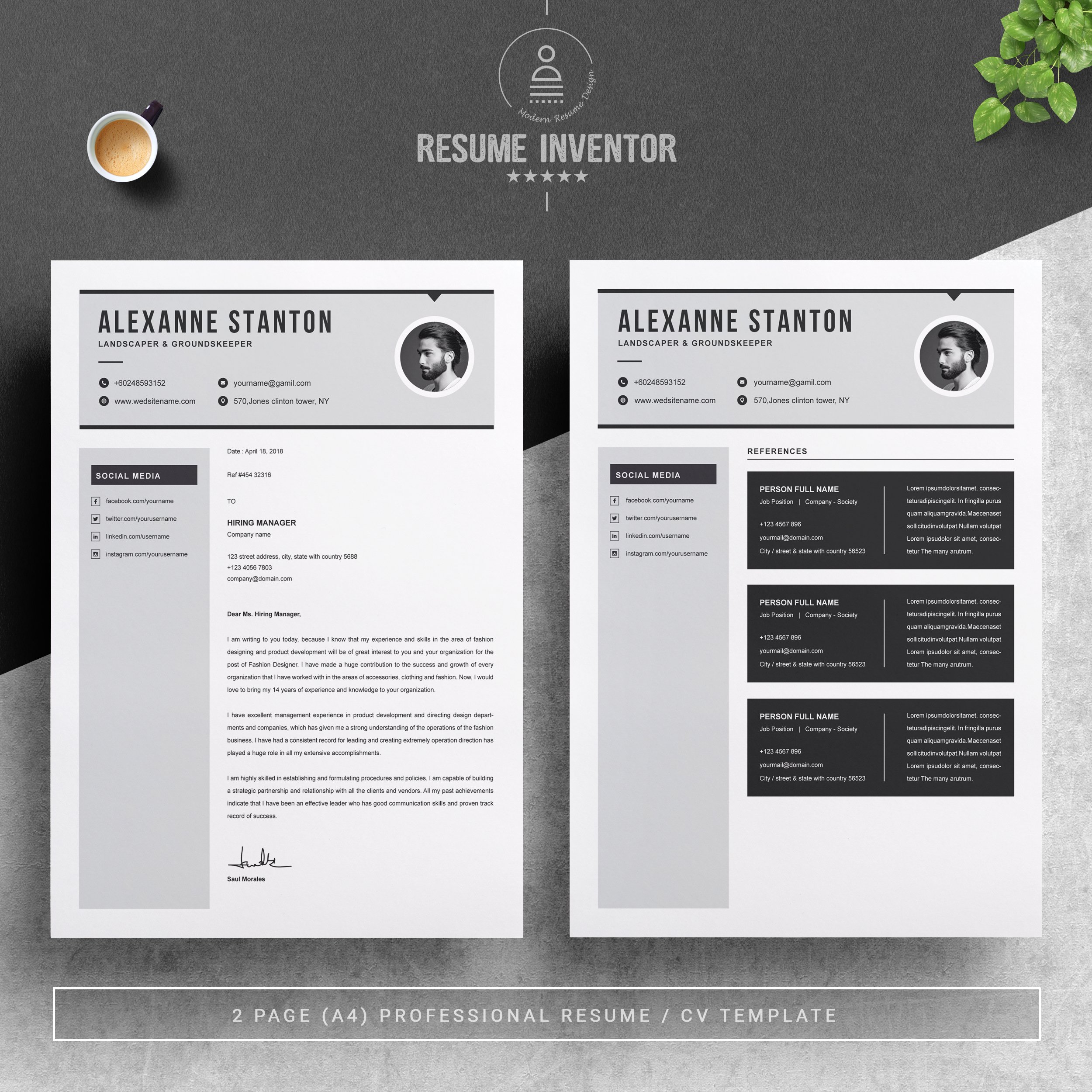 Resume Template CV Design - Design Cuts