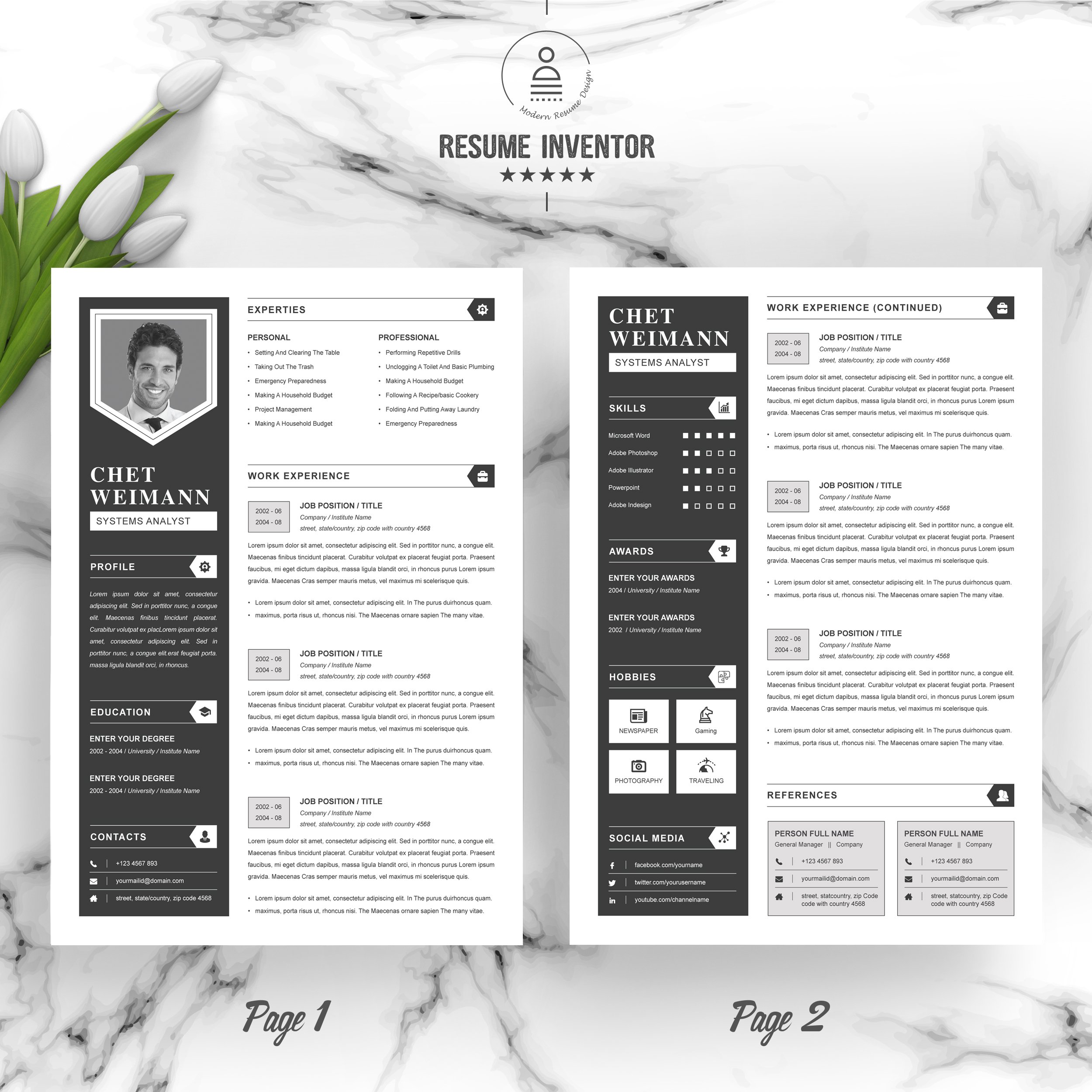 Curriculum Vitae Resume Layout - Design Cuts