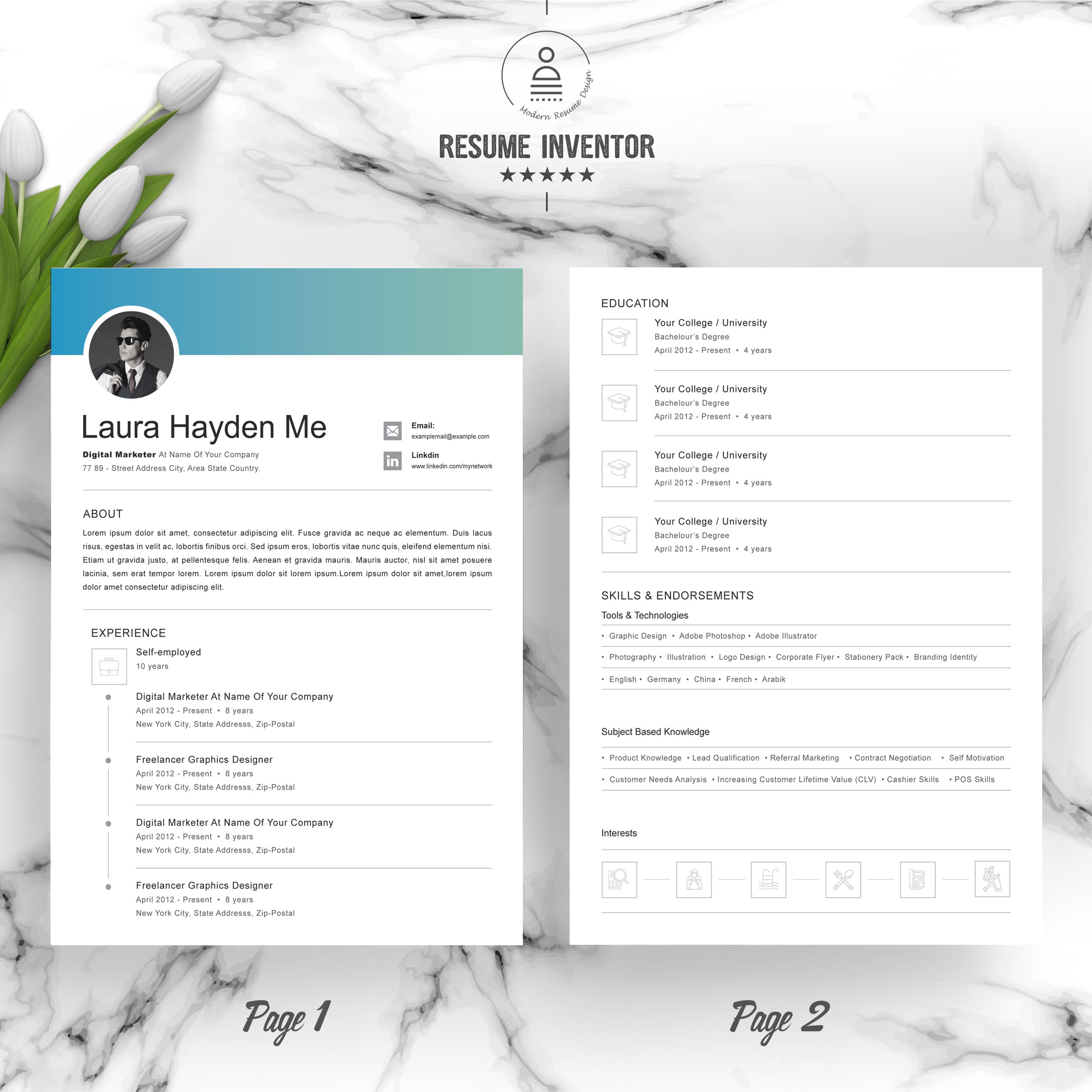 Marketing And Lead Generation CV Template - Design Cuts