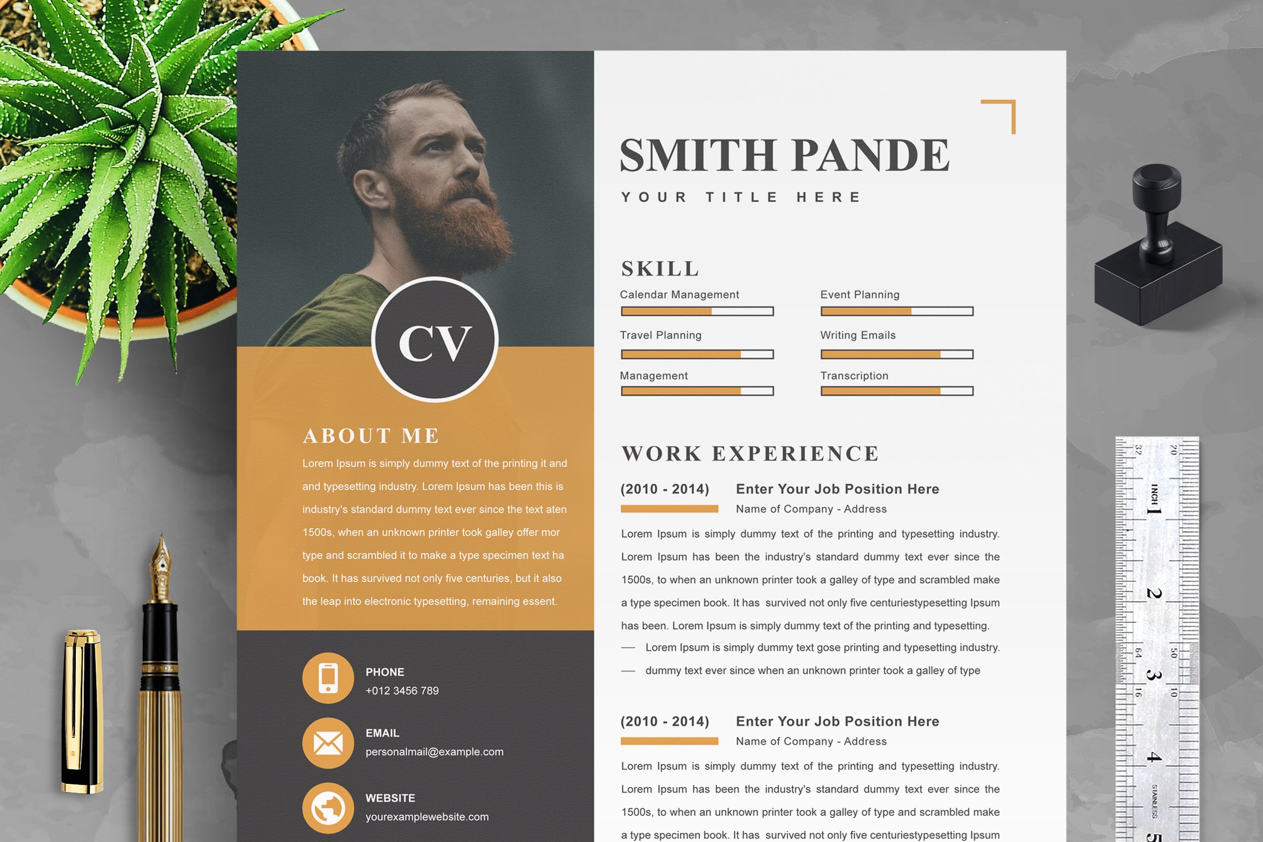 Resume Template Cover Letter And References 2 - Design Cuts