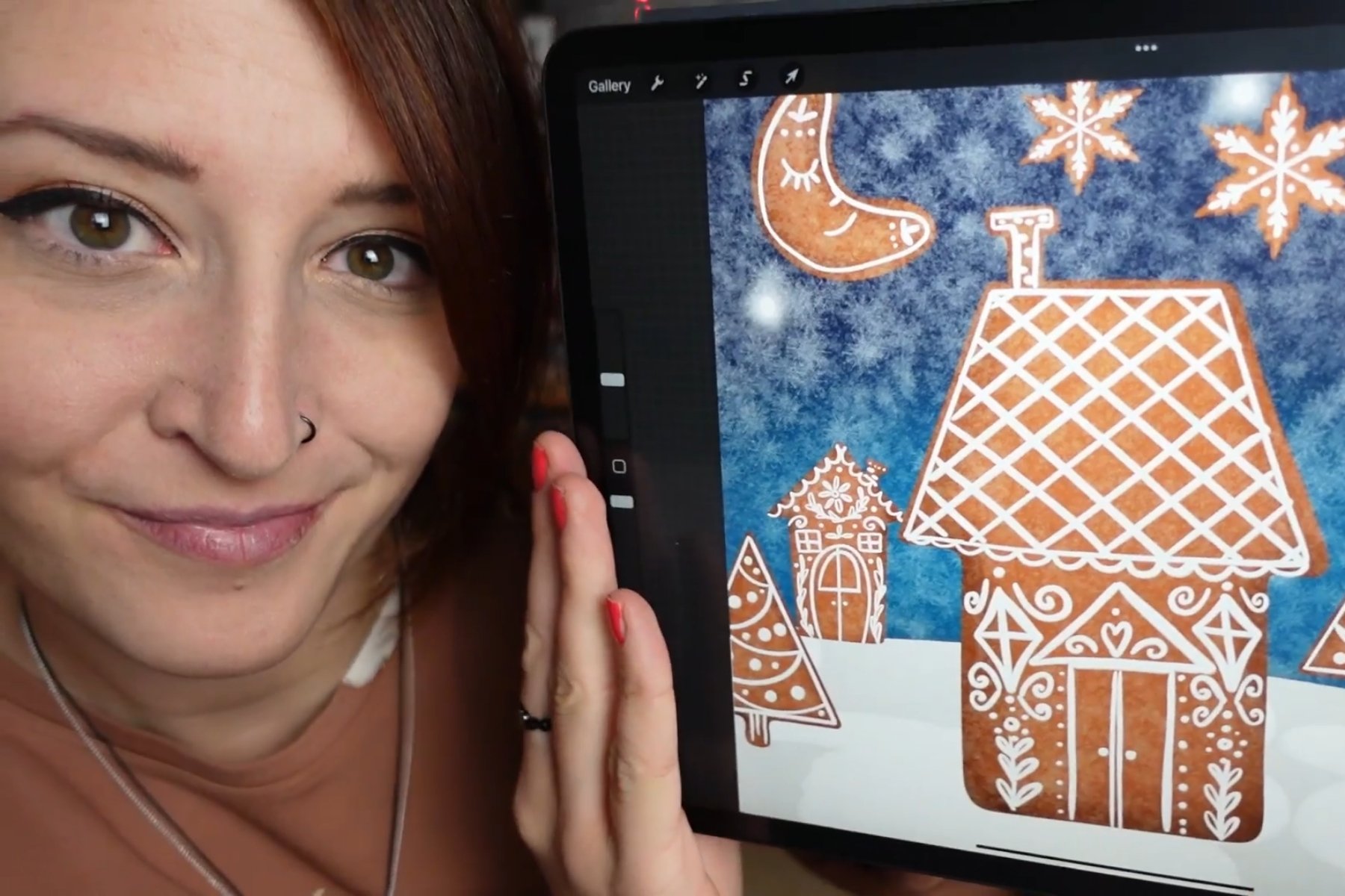 Procreate Gingerbread Magic: Painting And Brush-Making For The Holidays ...