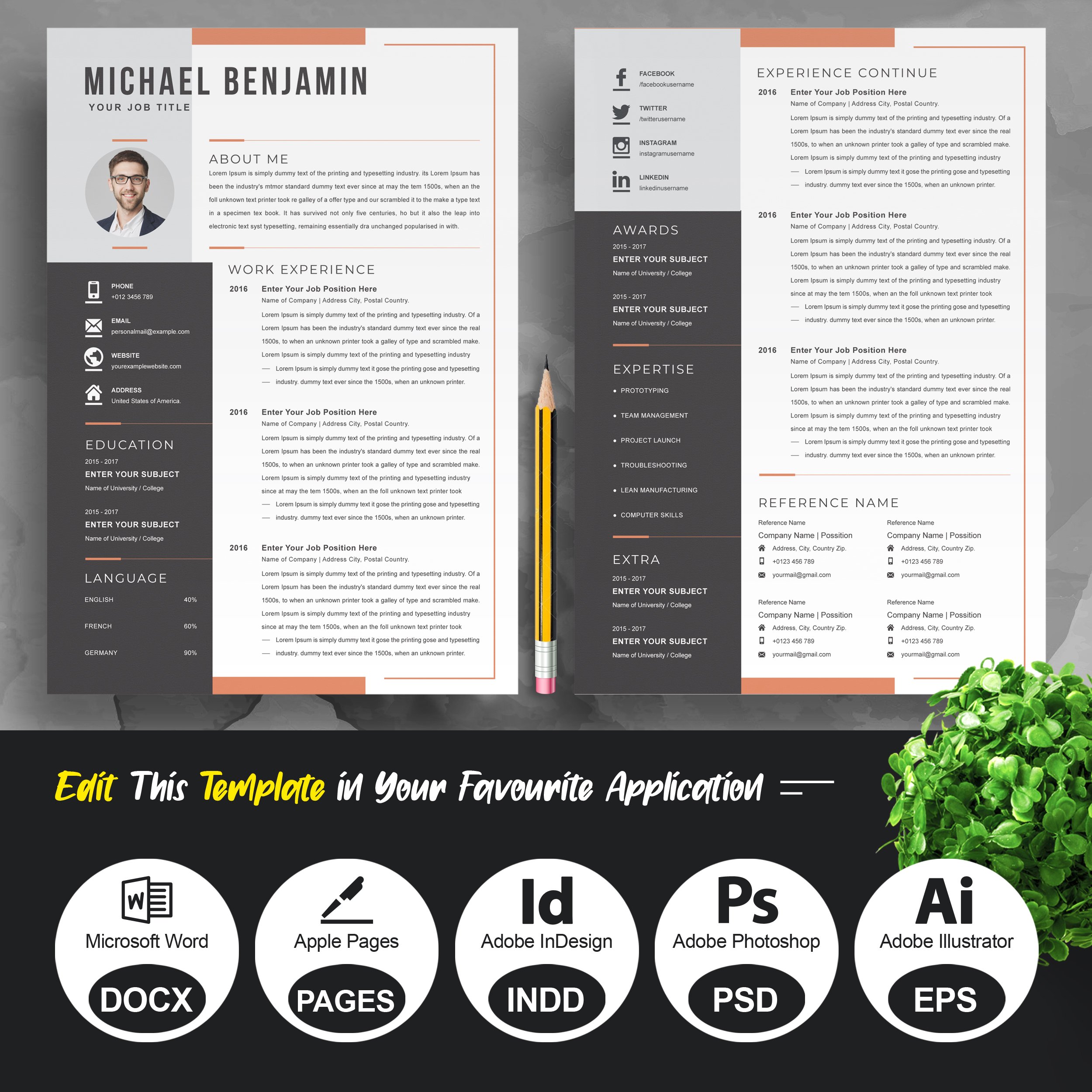 Resume Template & Cv - Design Cuts