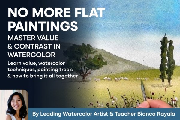 Creative Watercolor Sketchbook: Paint Loose Landscape, Bianca Rayala