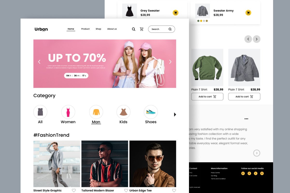 Urban - Fashion Landing Page V2 - Design Cuts