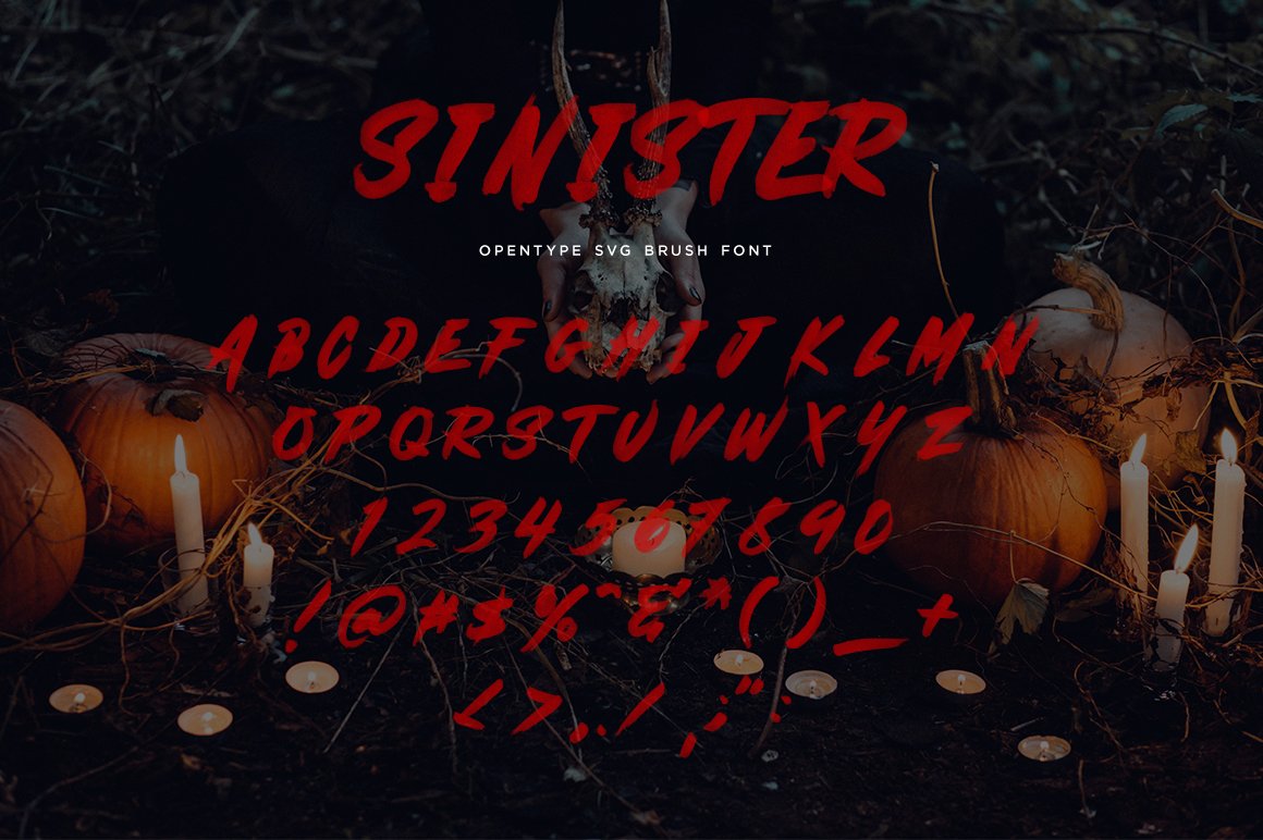 Sinister SVG Font - Design Cuts