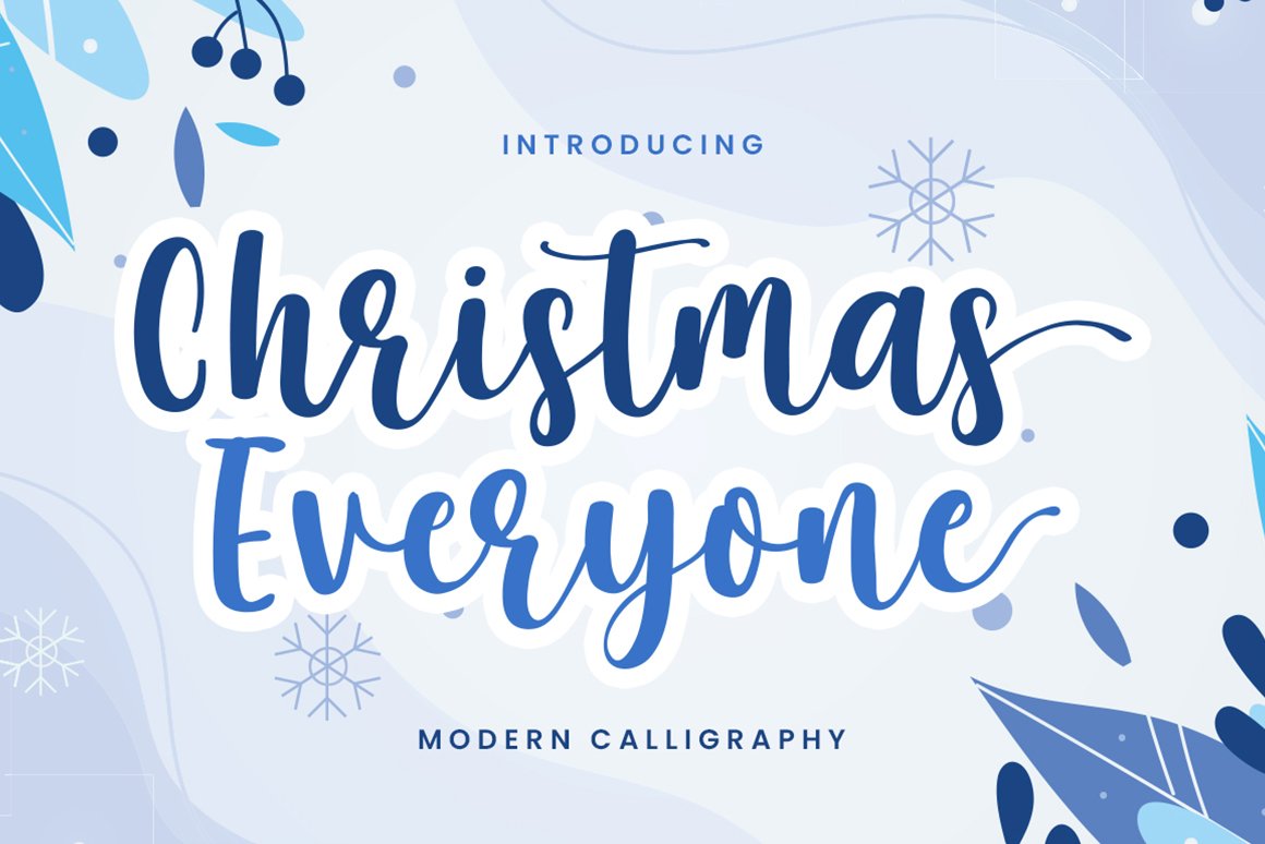 Christmas Everyone - Calligraphy Font - Design Cuts