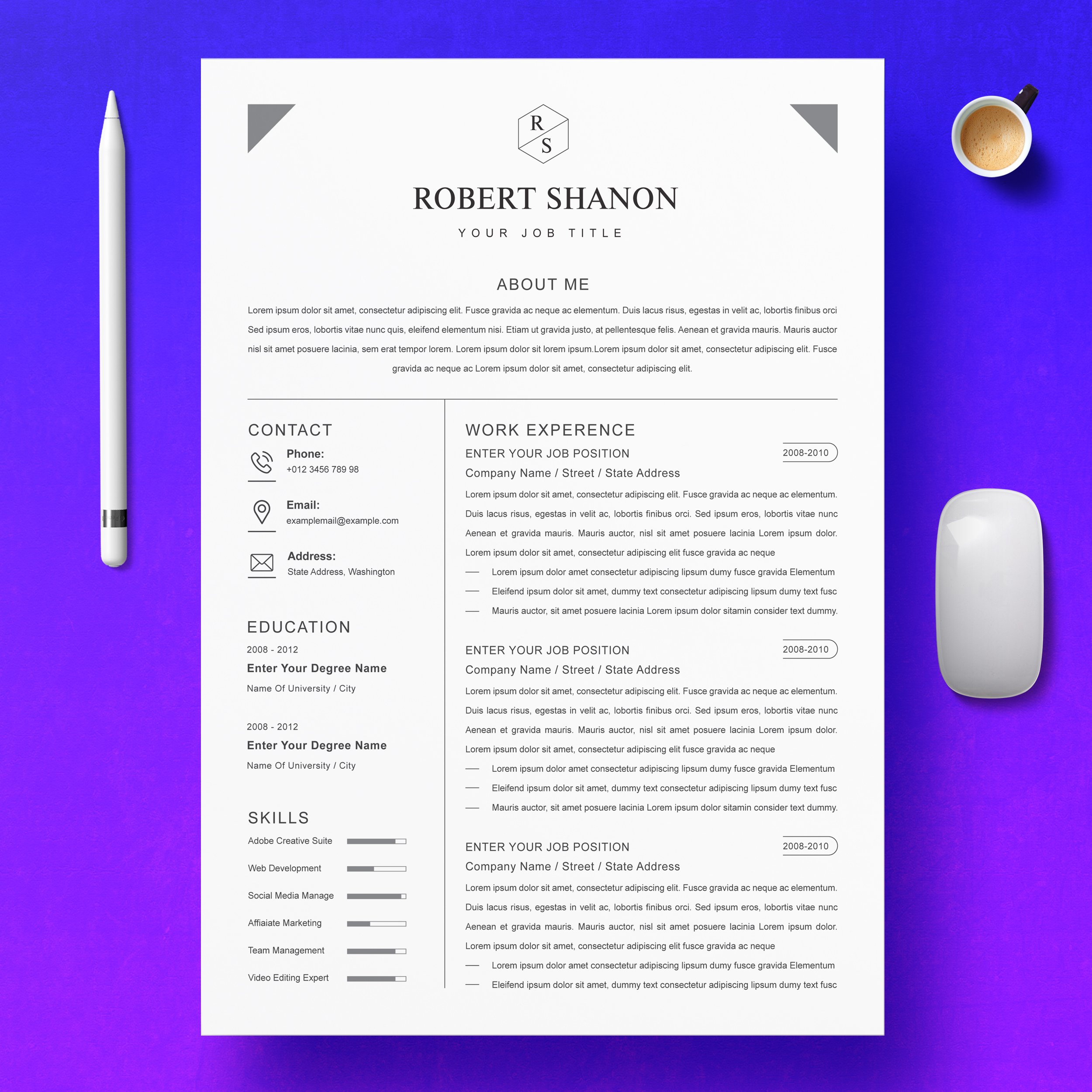 Creative Resume Template 5 - Design Cuts