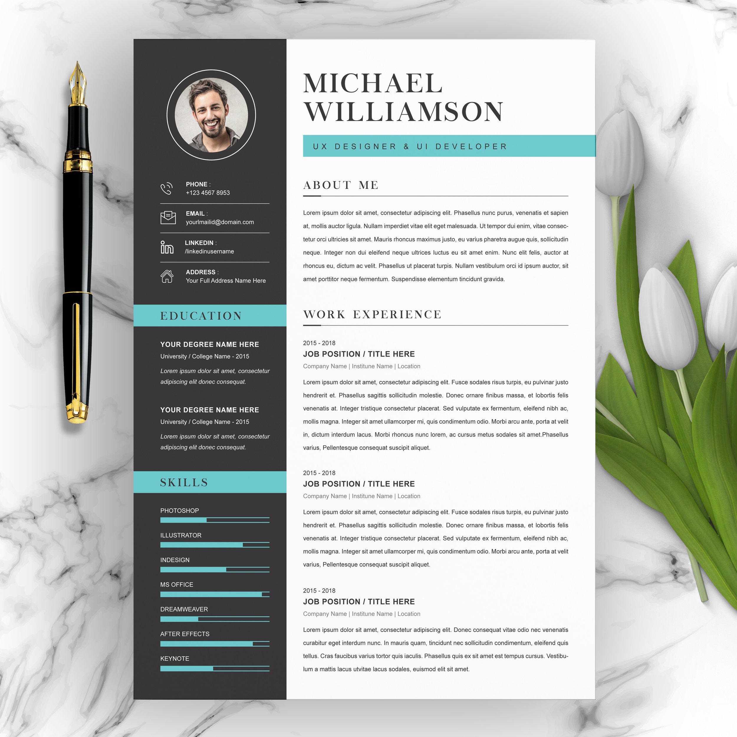 Curriculum Vitae With Cover Letter - Design Cuts