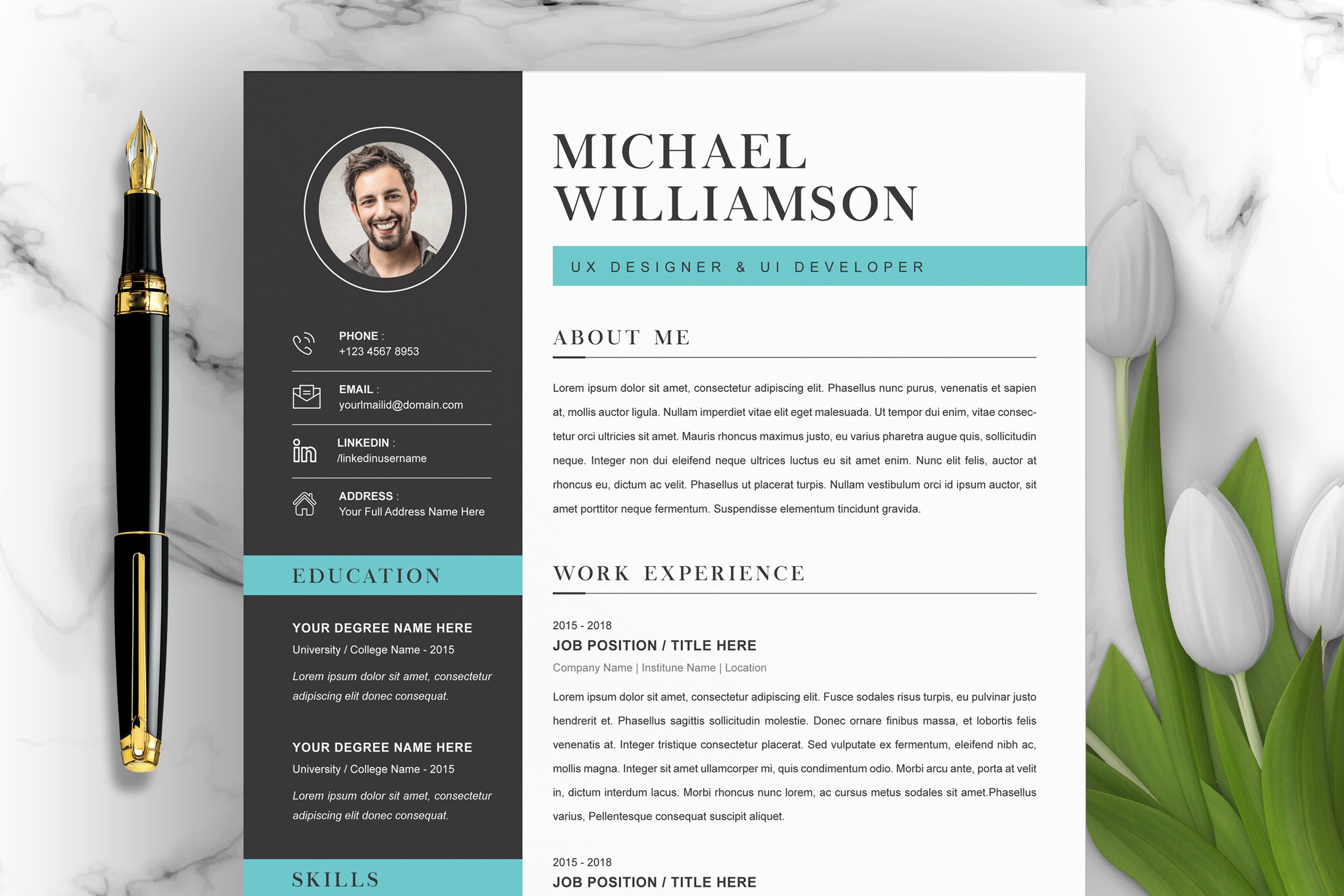 Curriculum Vitae With Cover Letter - Design Cuts