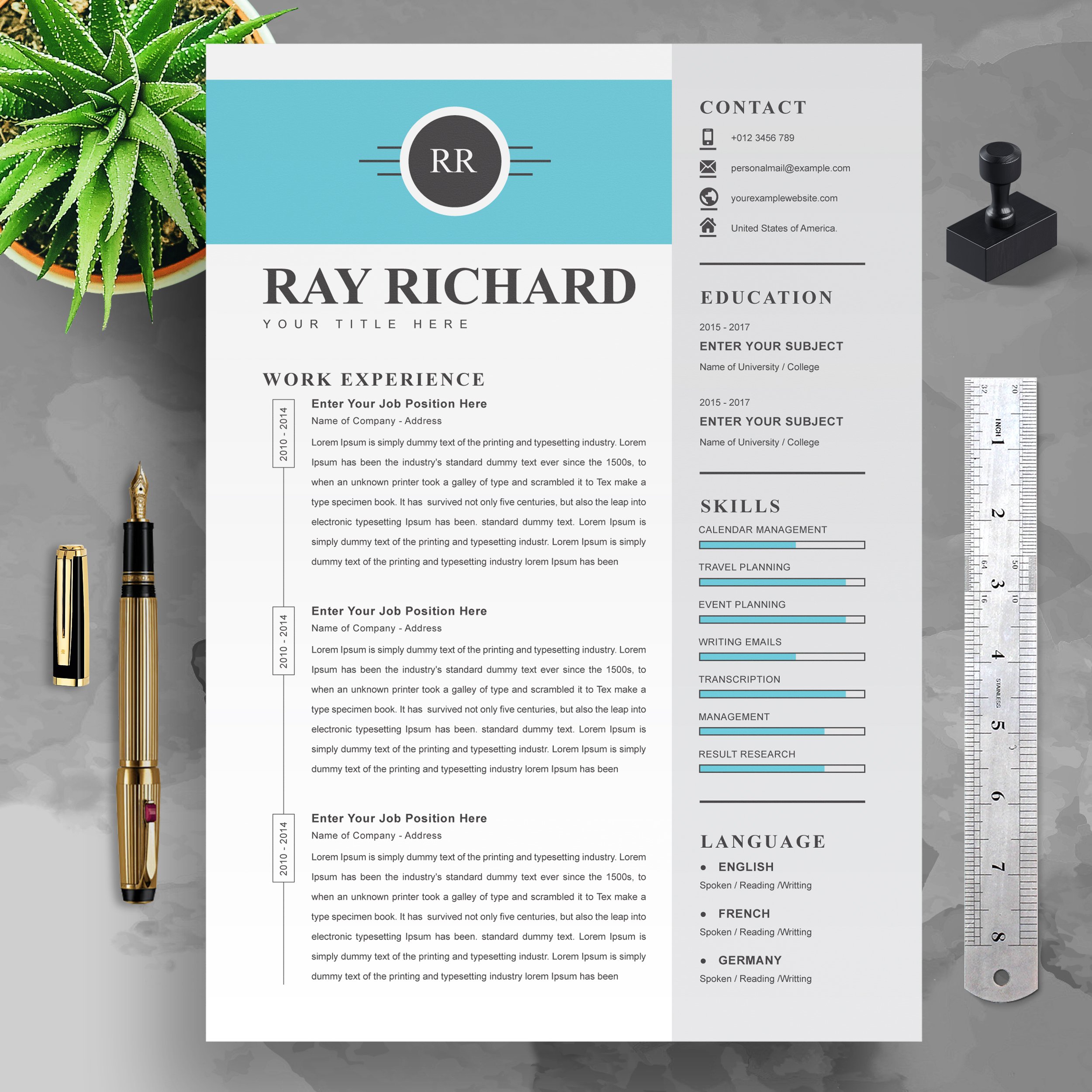 CV Template 3 - Design Cuts