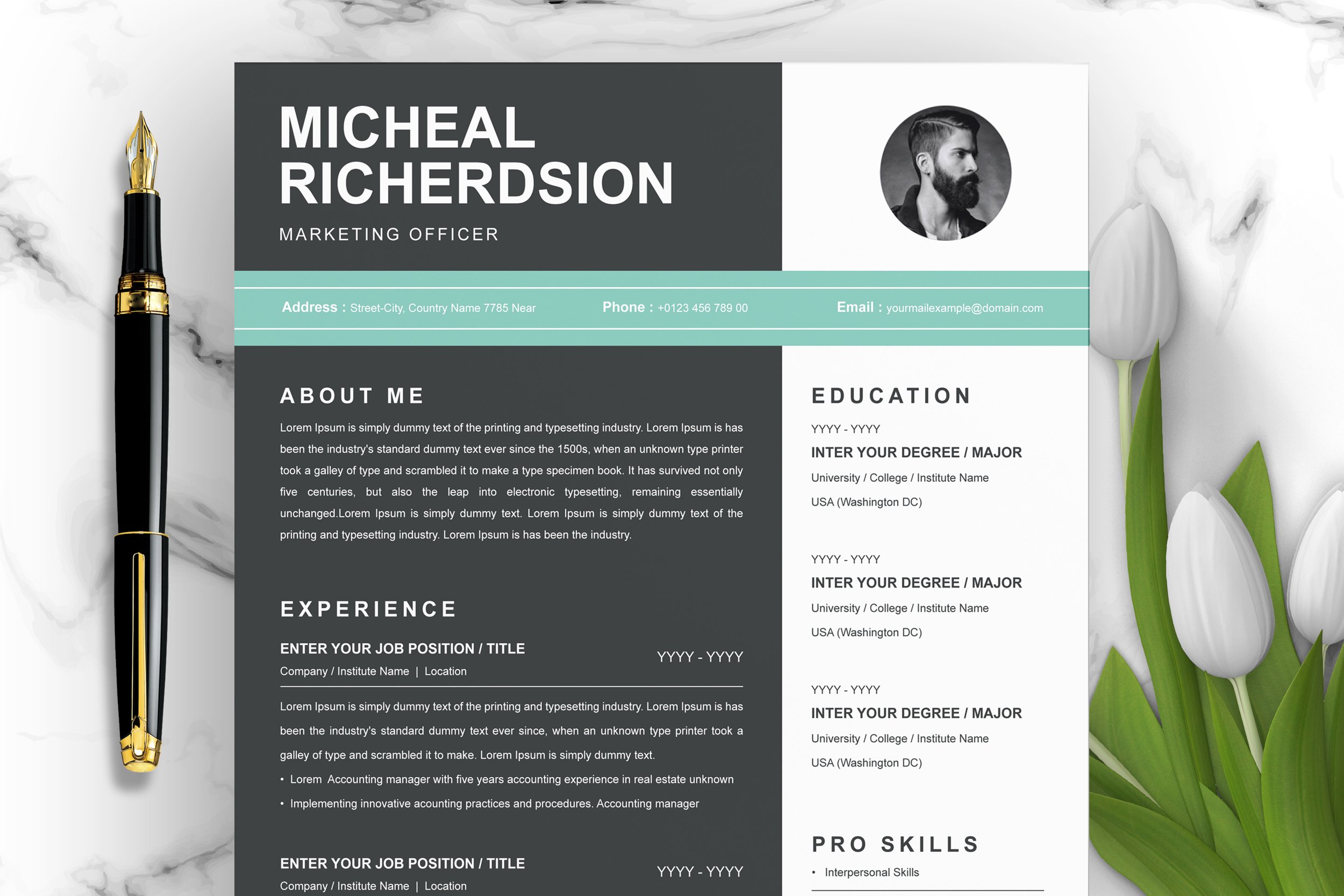 Editable CV Design 2024 Design Cuts   Editable Cv Design 2024 