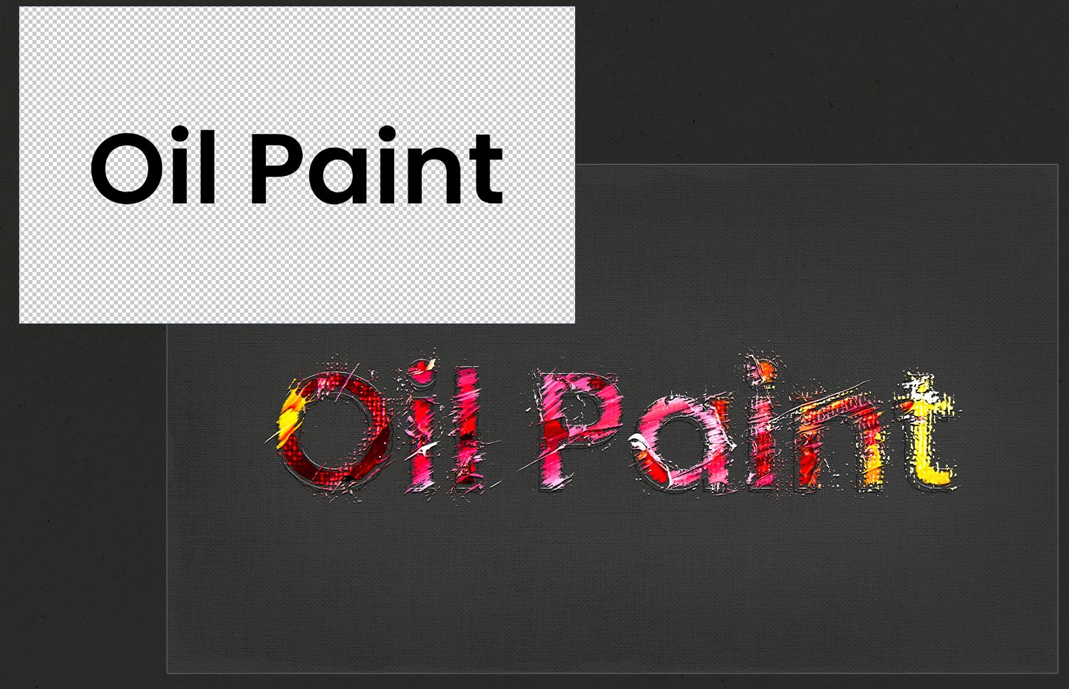 Oil Paint Editable Text Effect PSD Template - Design Cuts